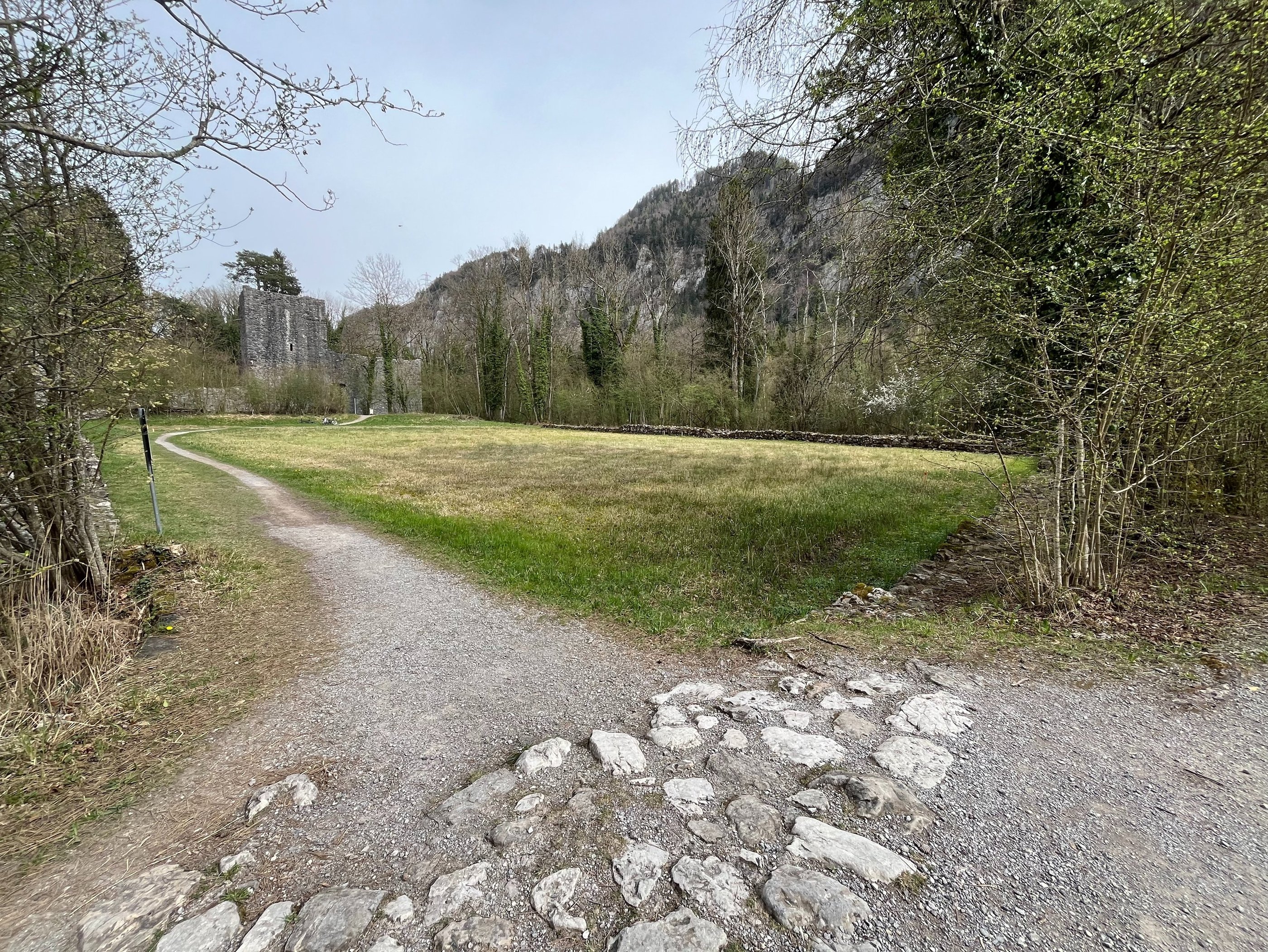 View of Castle Ruins at Weissenau just outside of Interlaken
