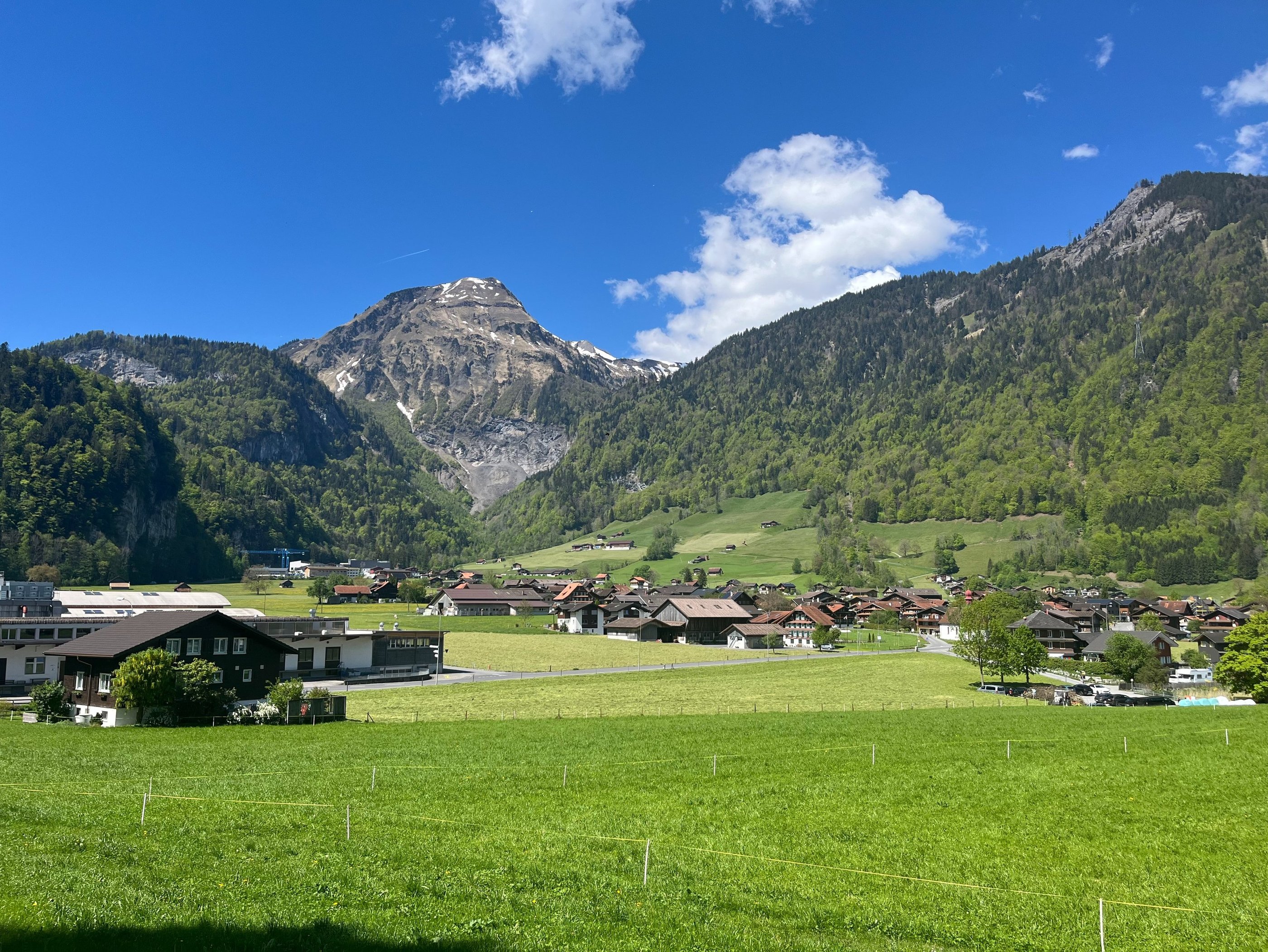 Looking towards the end of the valley from just below the Lungern Church