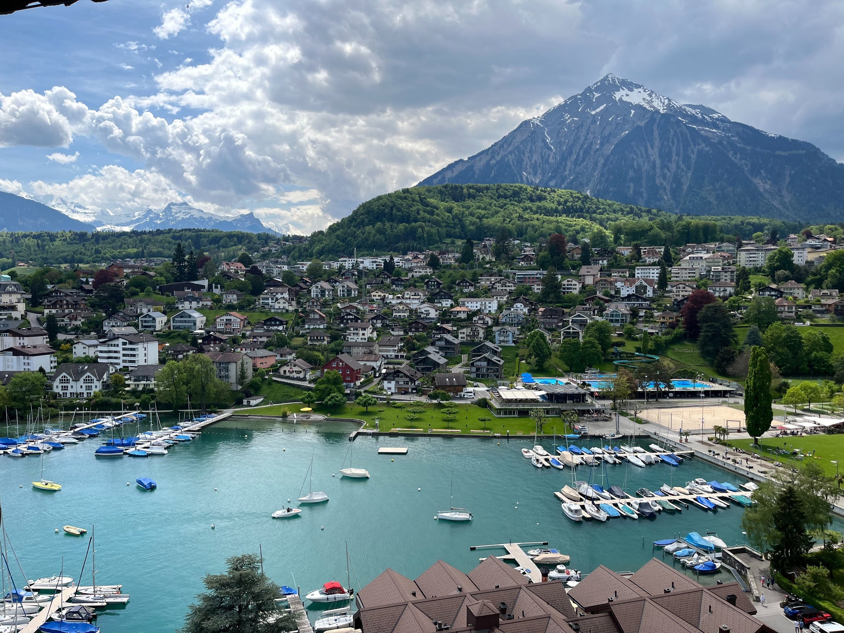 Spiez Bay with Niesen in the background