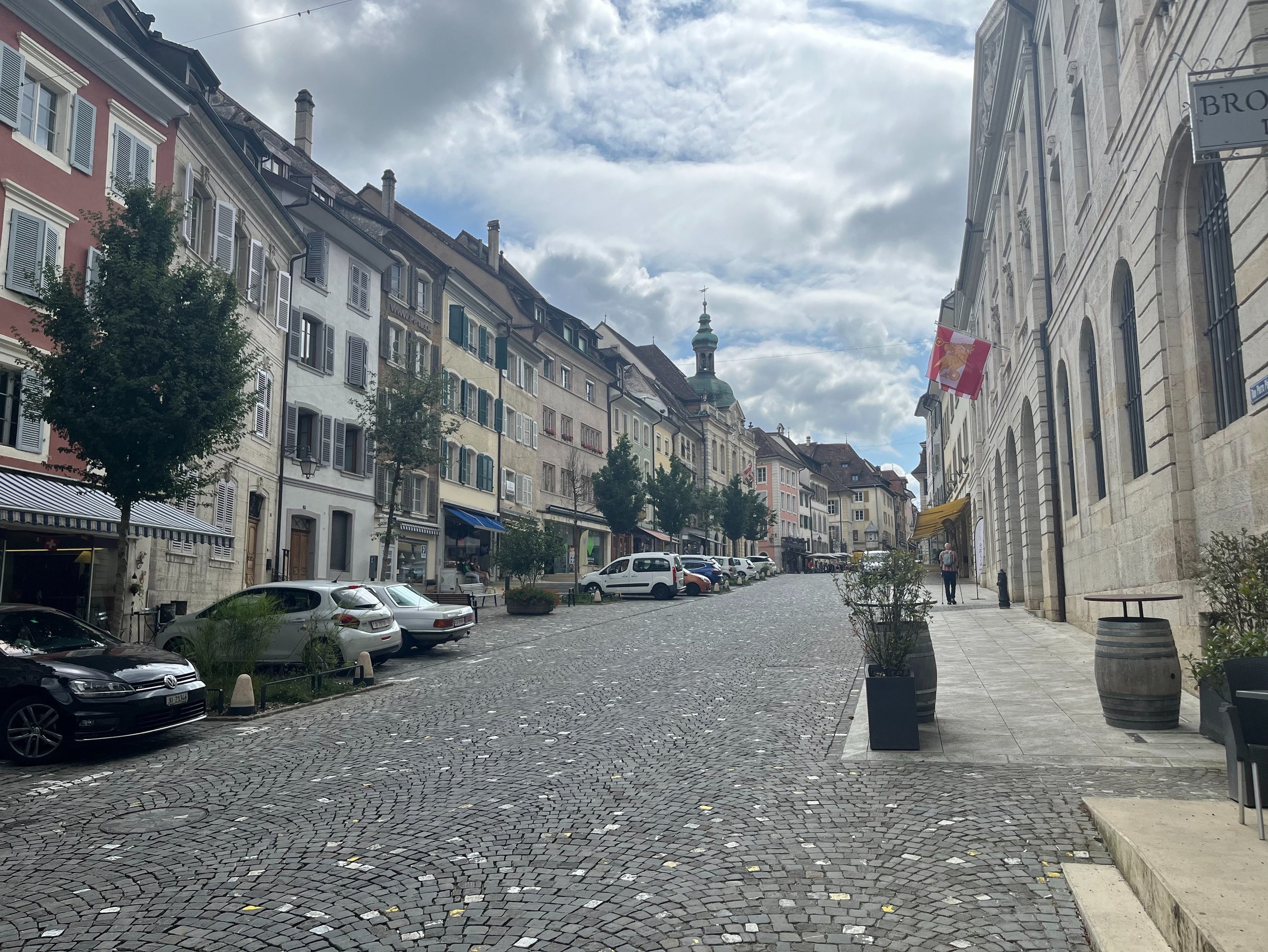 Charming cobblestone streets in Porrentruy
