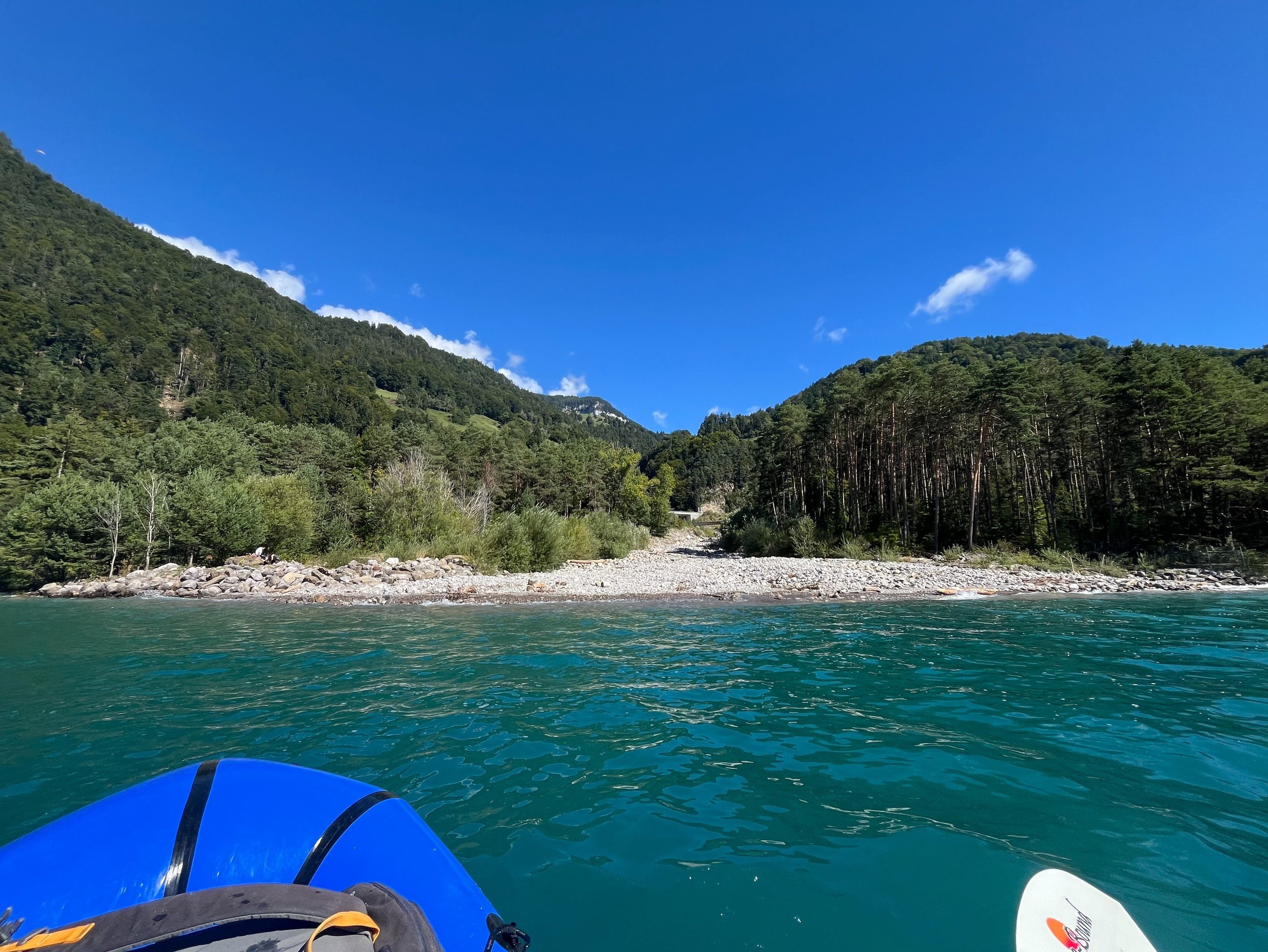 The fan delta at Sundlauenen on Lake Thun