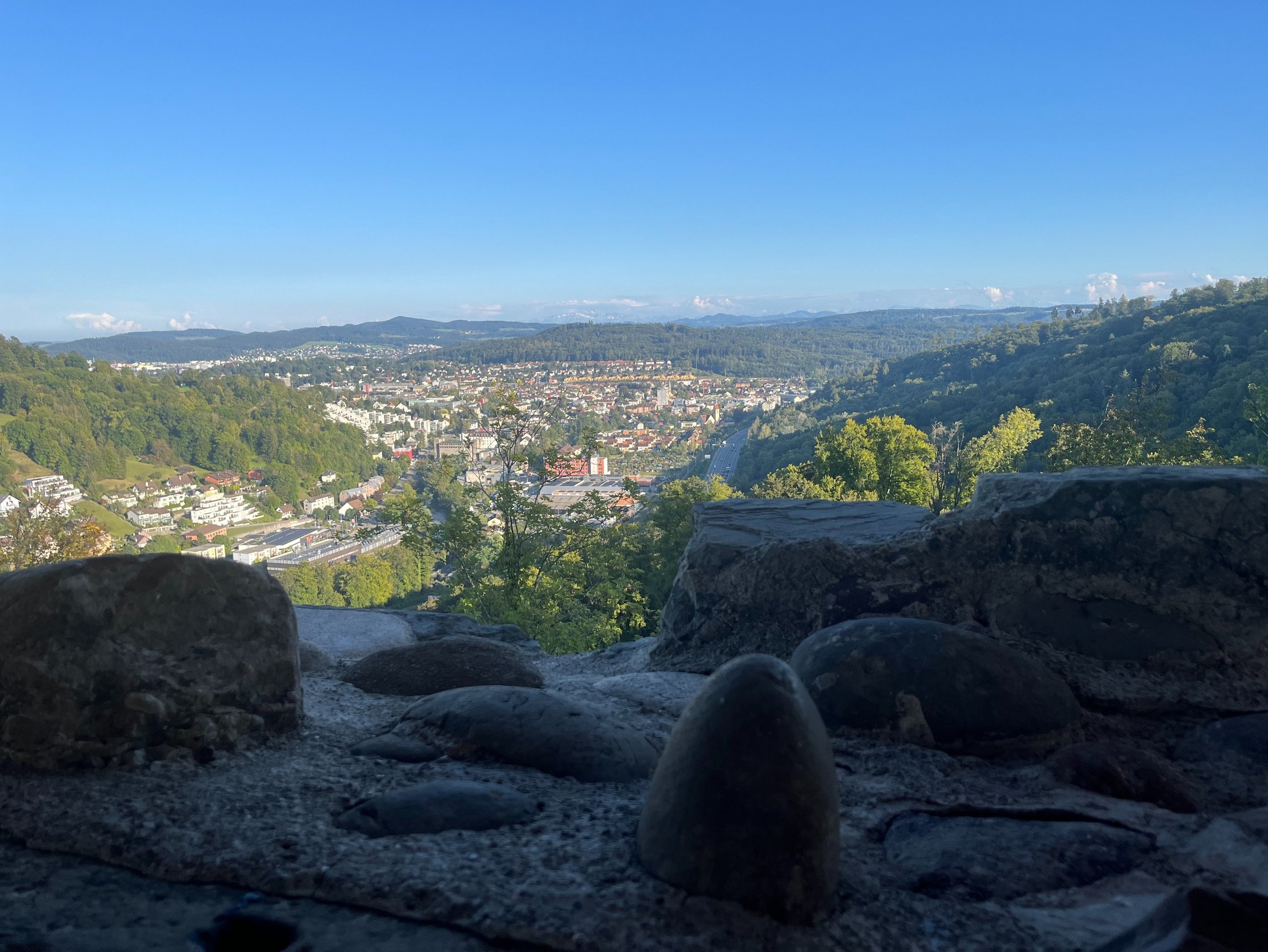 Looking out over Winterthur from Berg Ruine Alt Wülflingen
