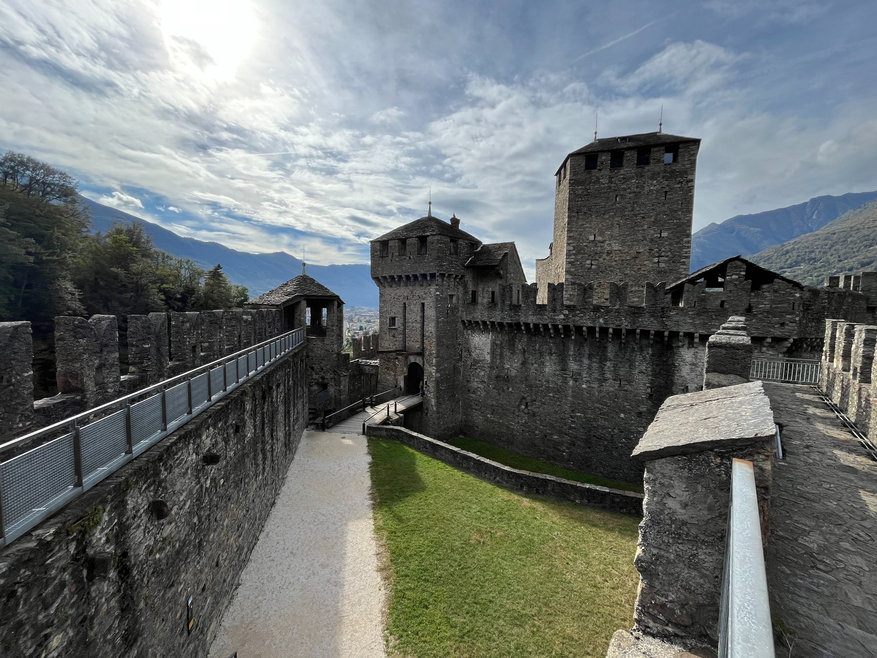 Montebello Castle with its drawbridge