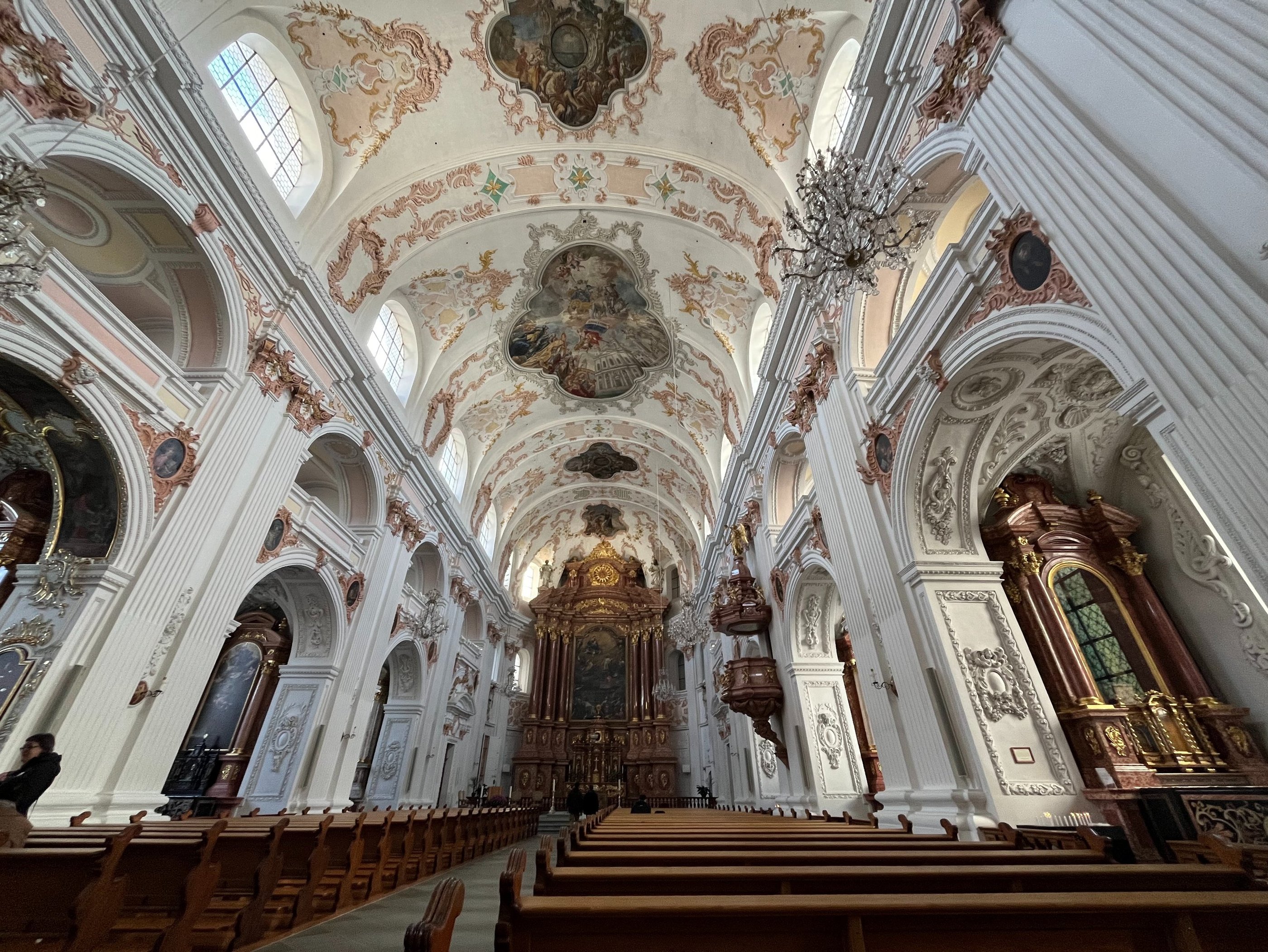 Inside the Jesuit Church in Lucerne