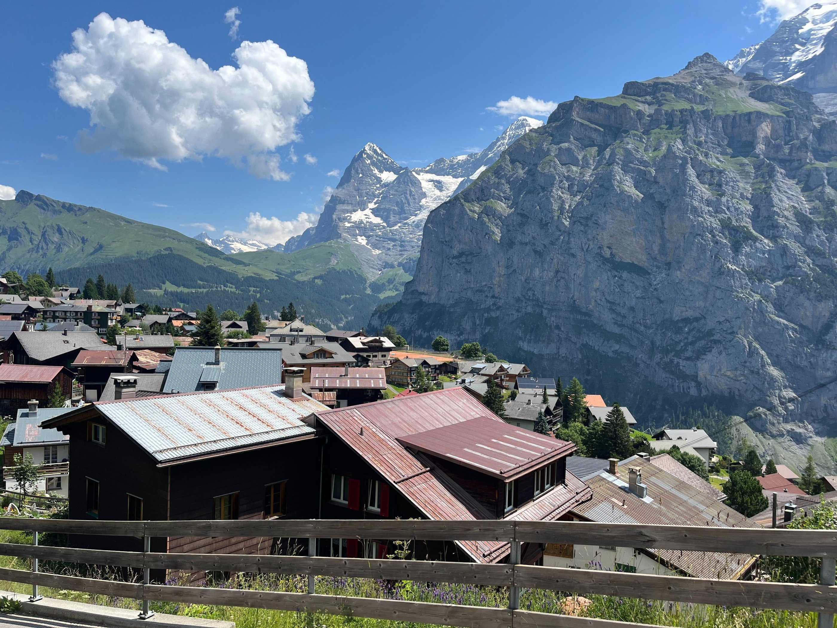 Walking into Mürren