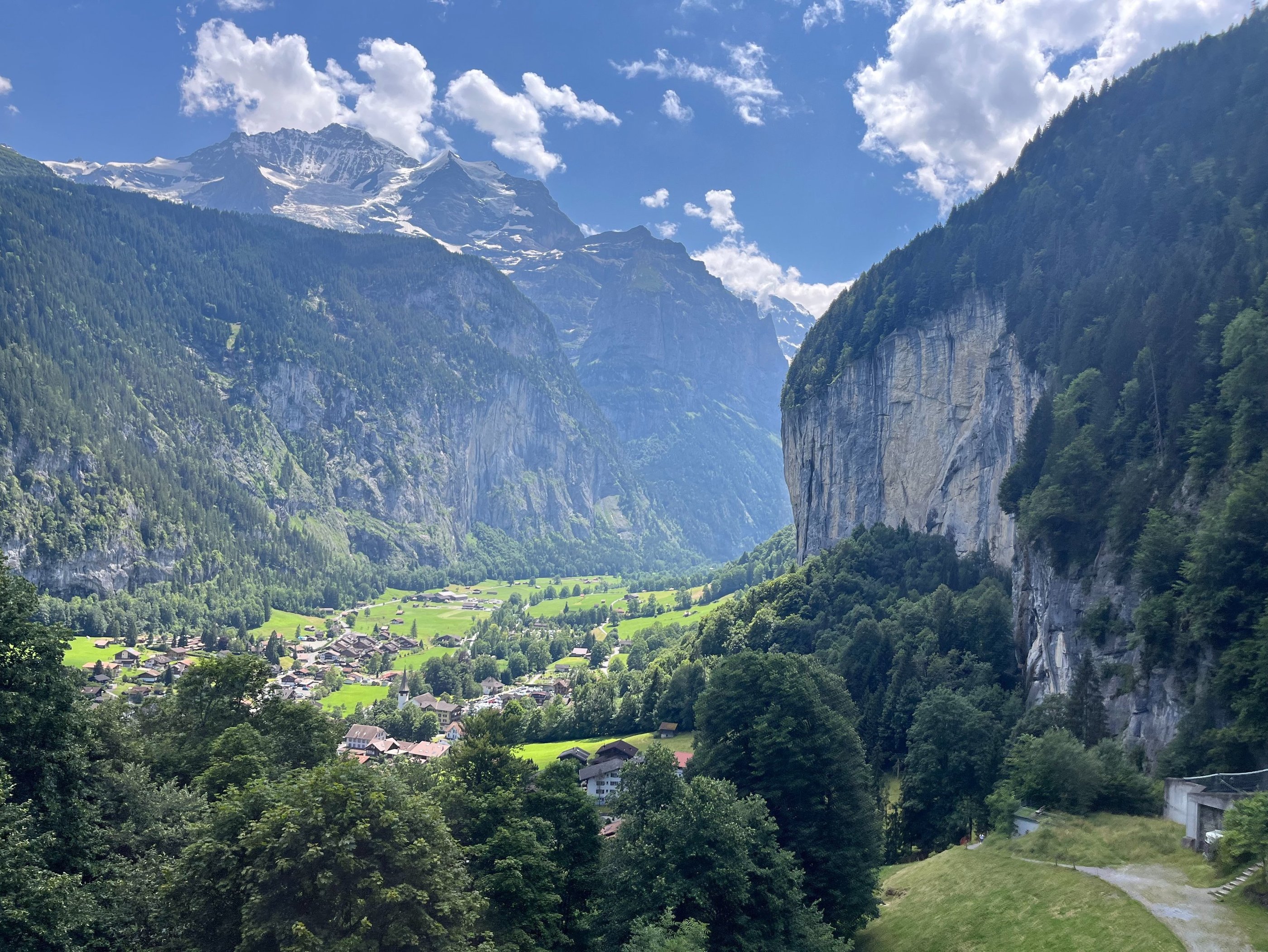 Looking up the Lauterbrunnen Valley from the Gondola to Grütschalp