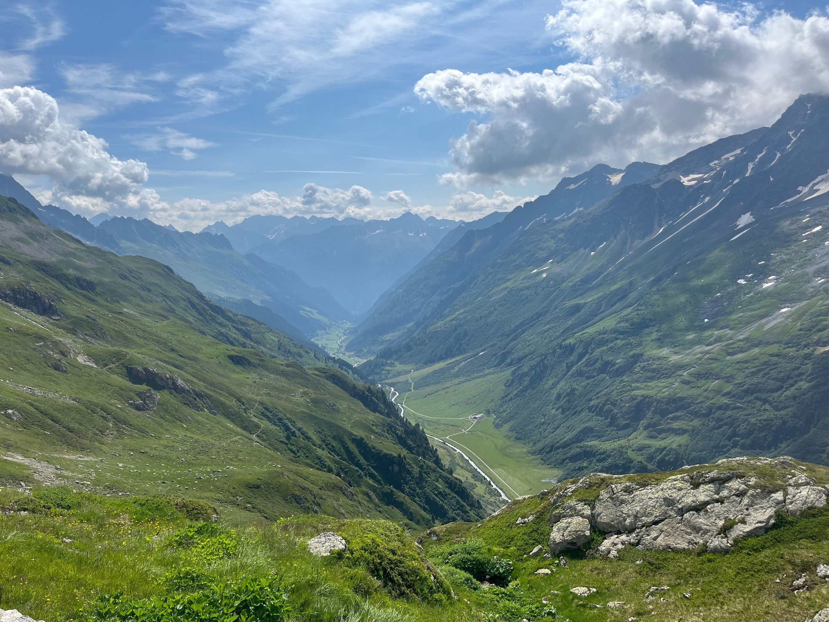 Looking down the Meiental from Sustlihütte