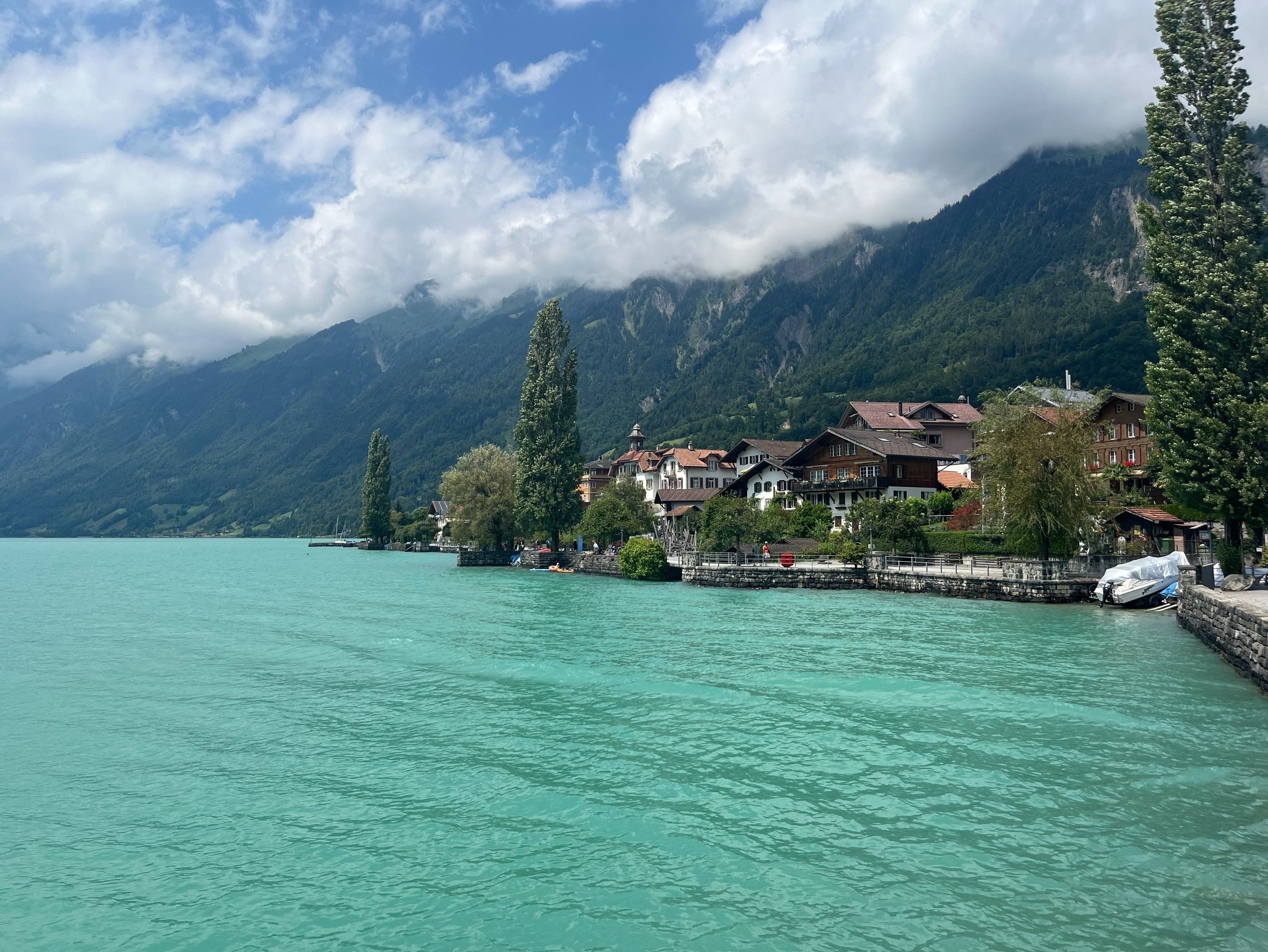 The town of Brienz on Lake Brienz