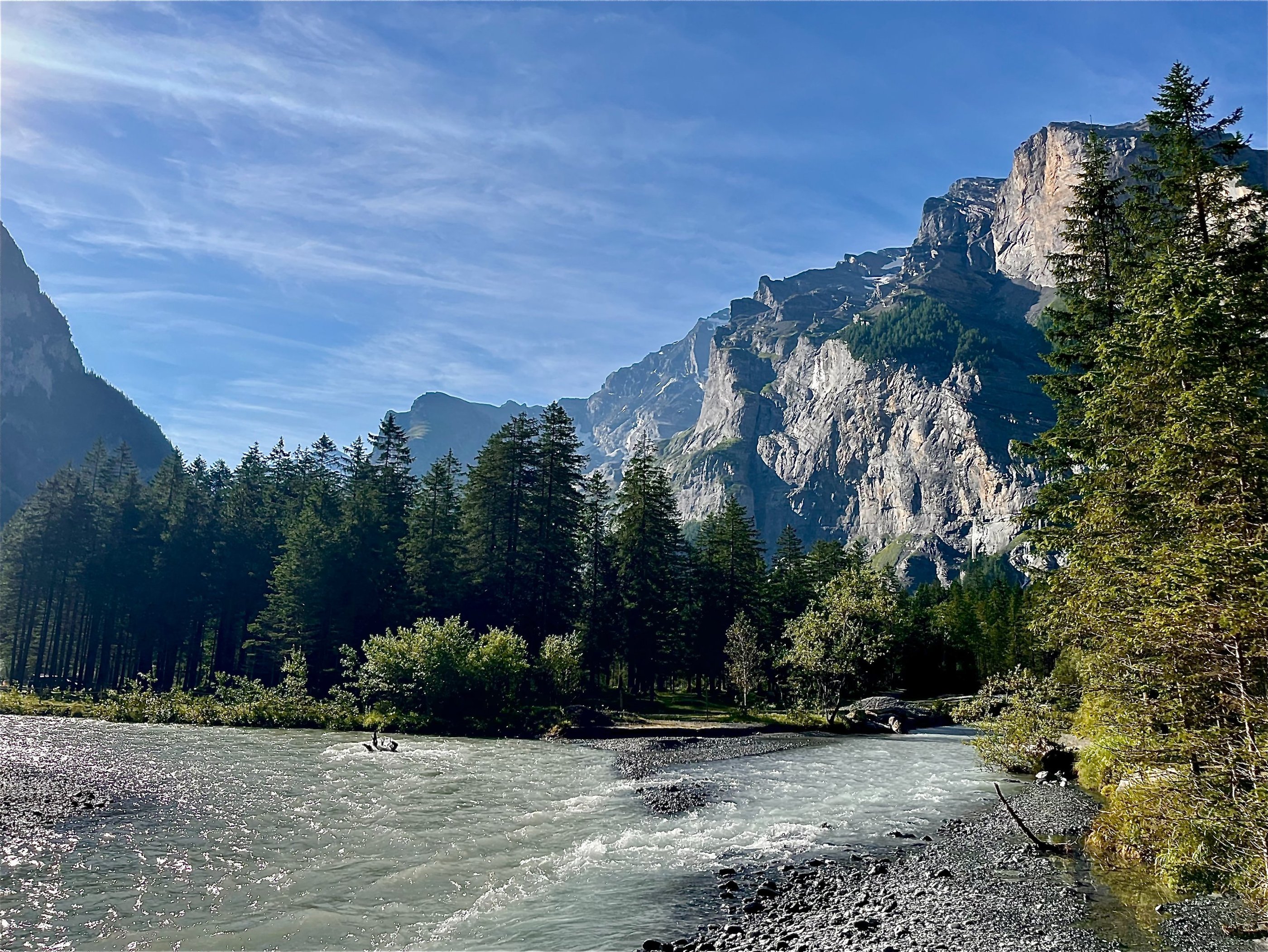 Looking up the Kander River into the Gasterntal