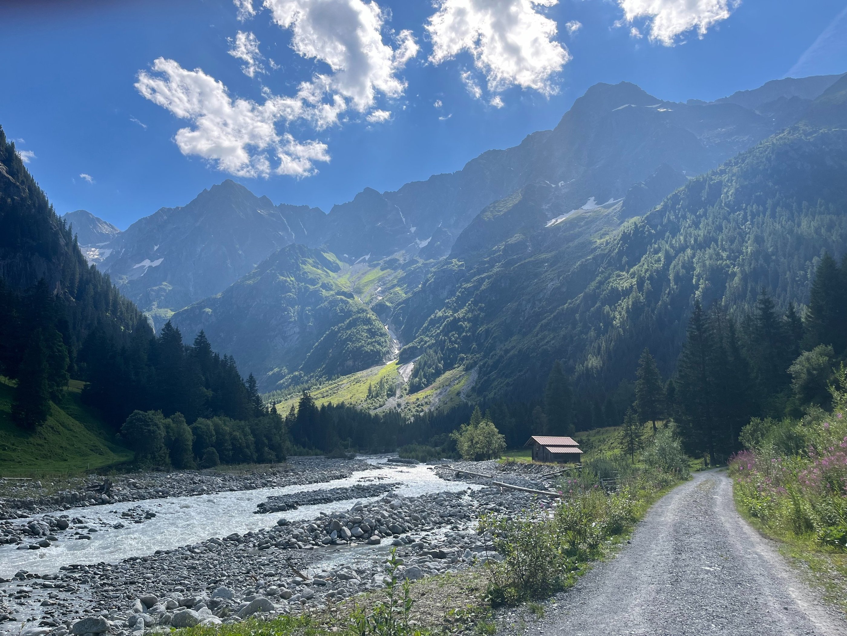 Looking up the river near Selden in the upper Gasterntal