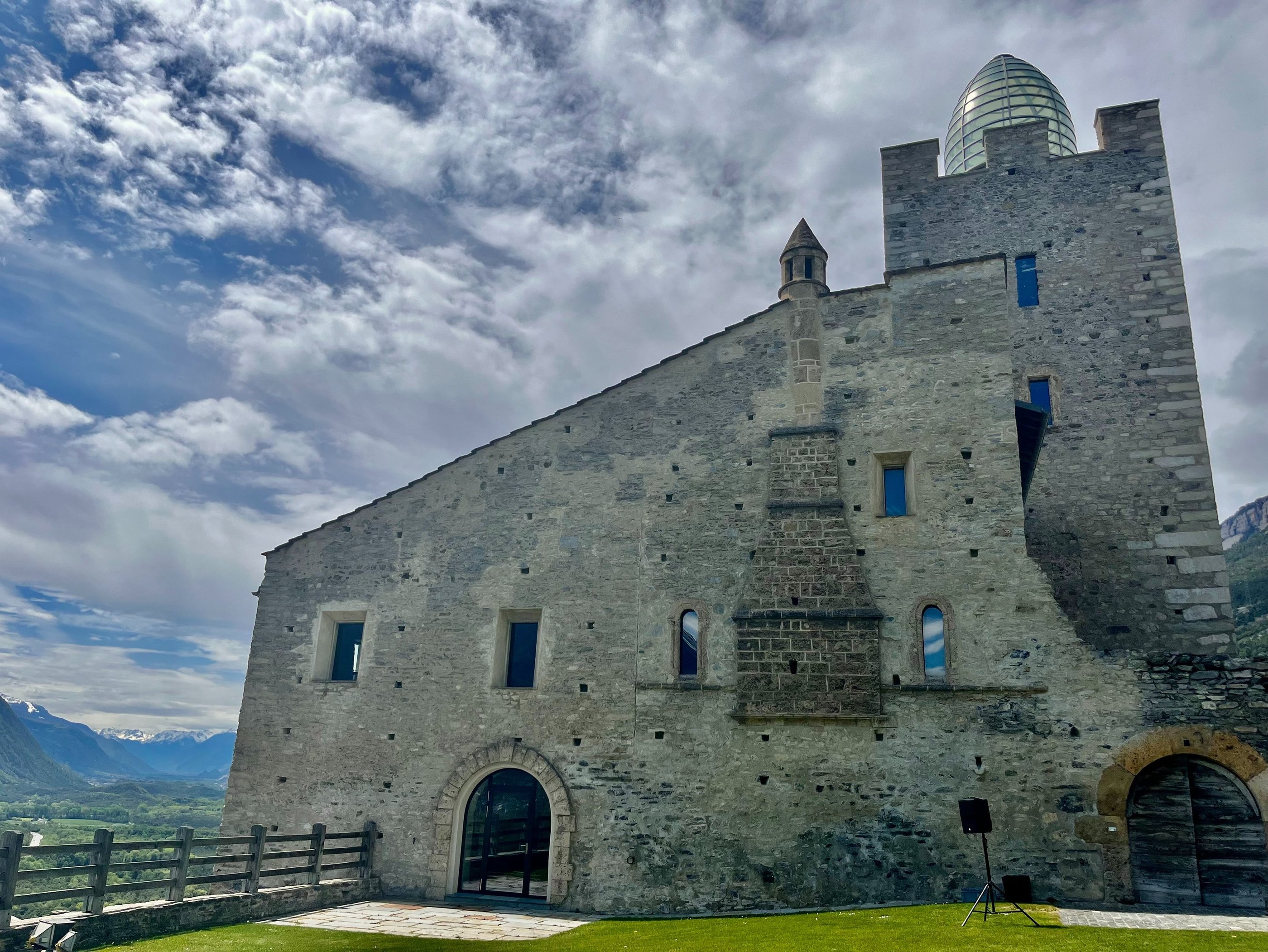 The Bishop's Castle, Schloss Leuk with its iconic glass cupola