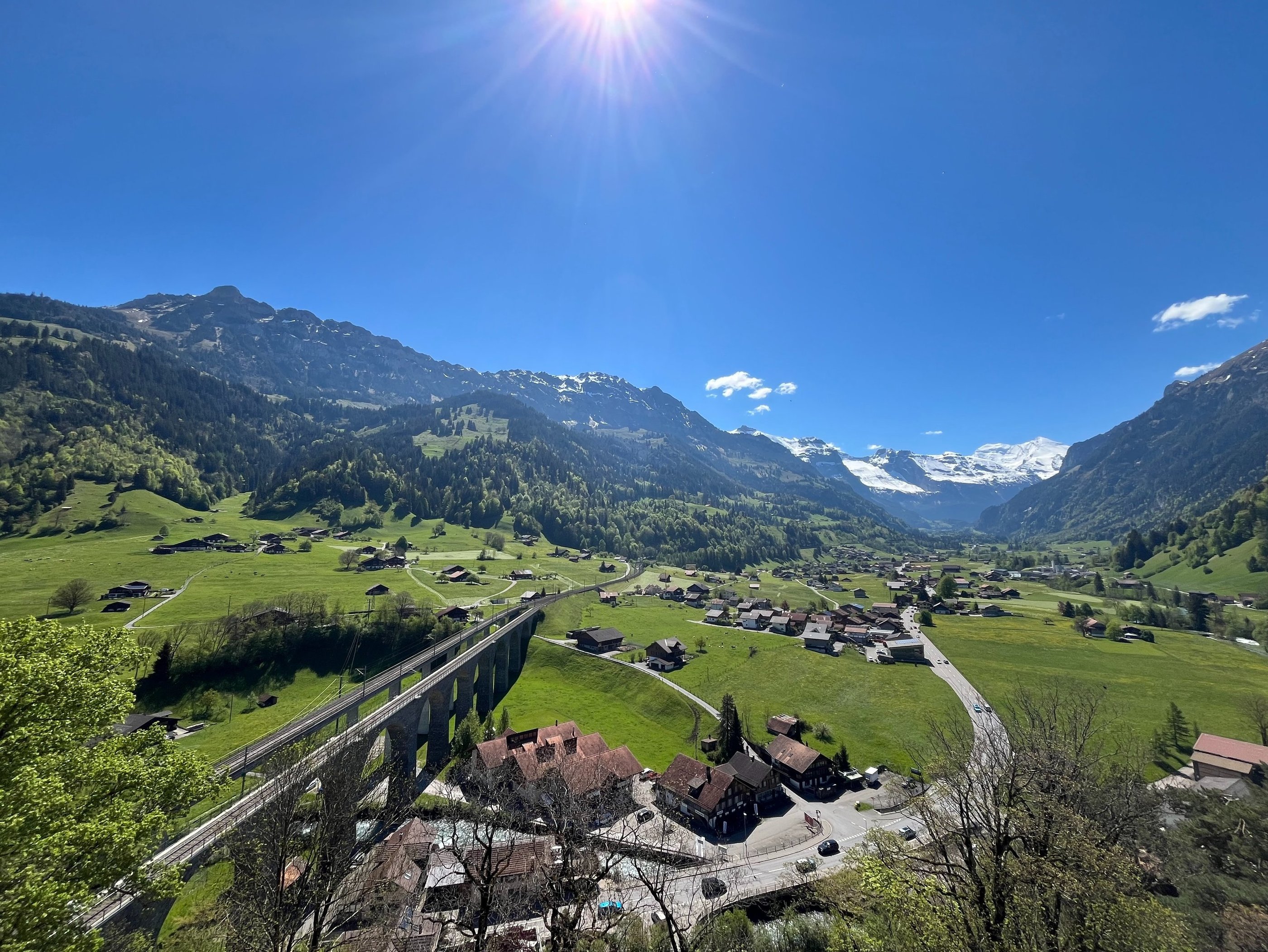 View from Tellenburg up the Kandertal