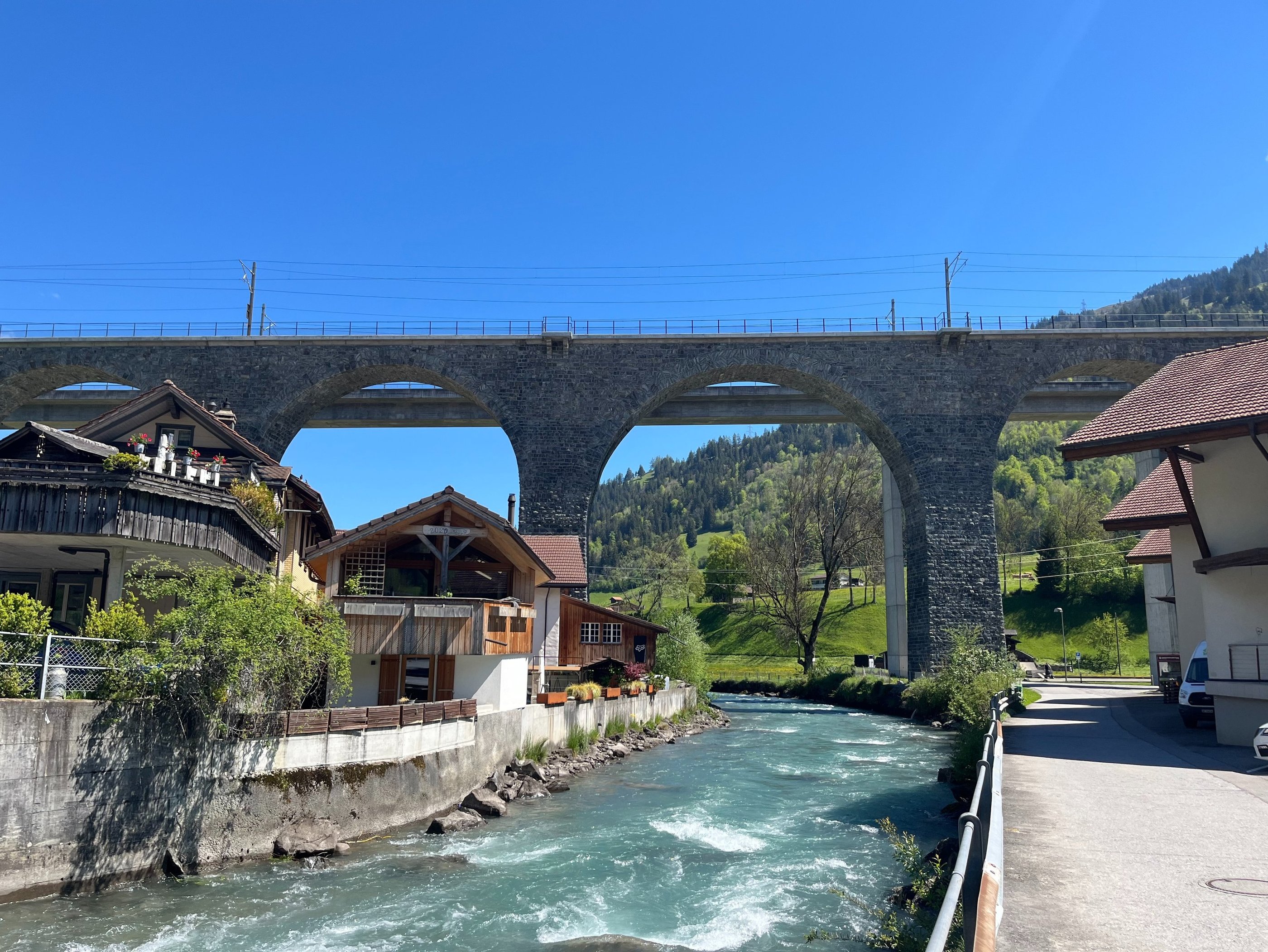 BLS Viaducts outside of Frutigen Switzerland