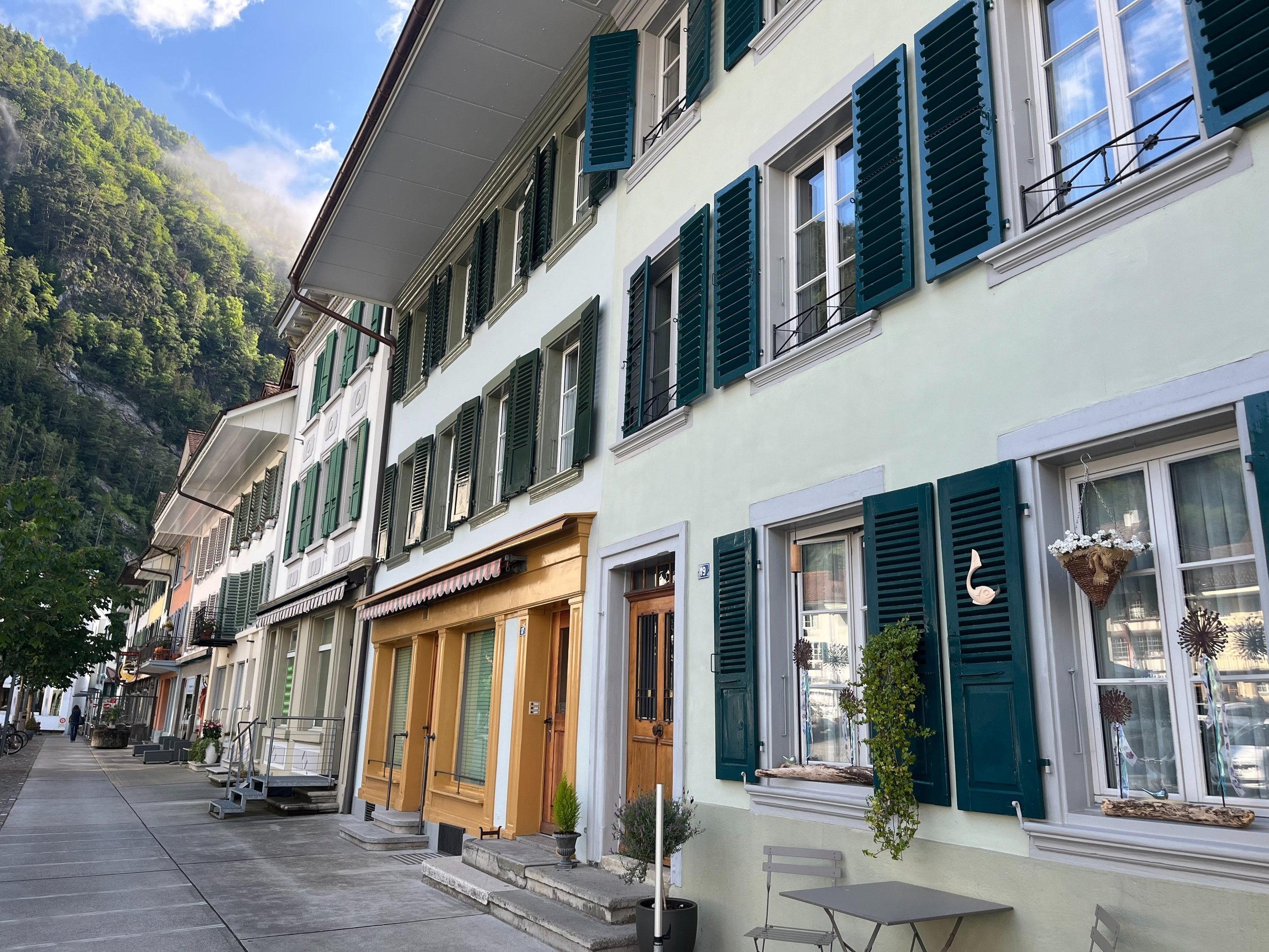 Shops in the Unteseen Altstadt near Interlaken Switzerland