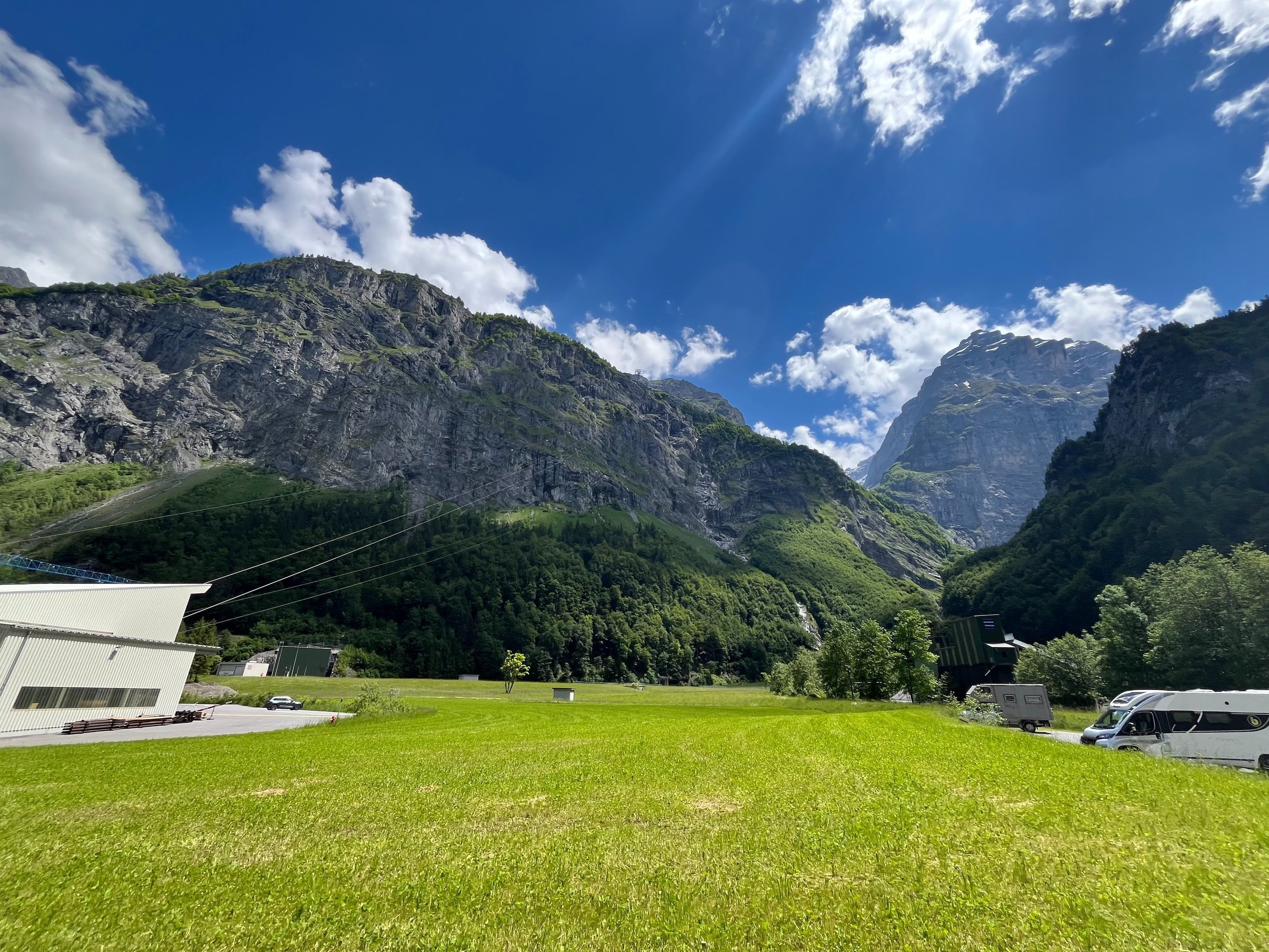 The new gondola in Tierfed Glarus Switzerland