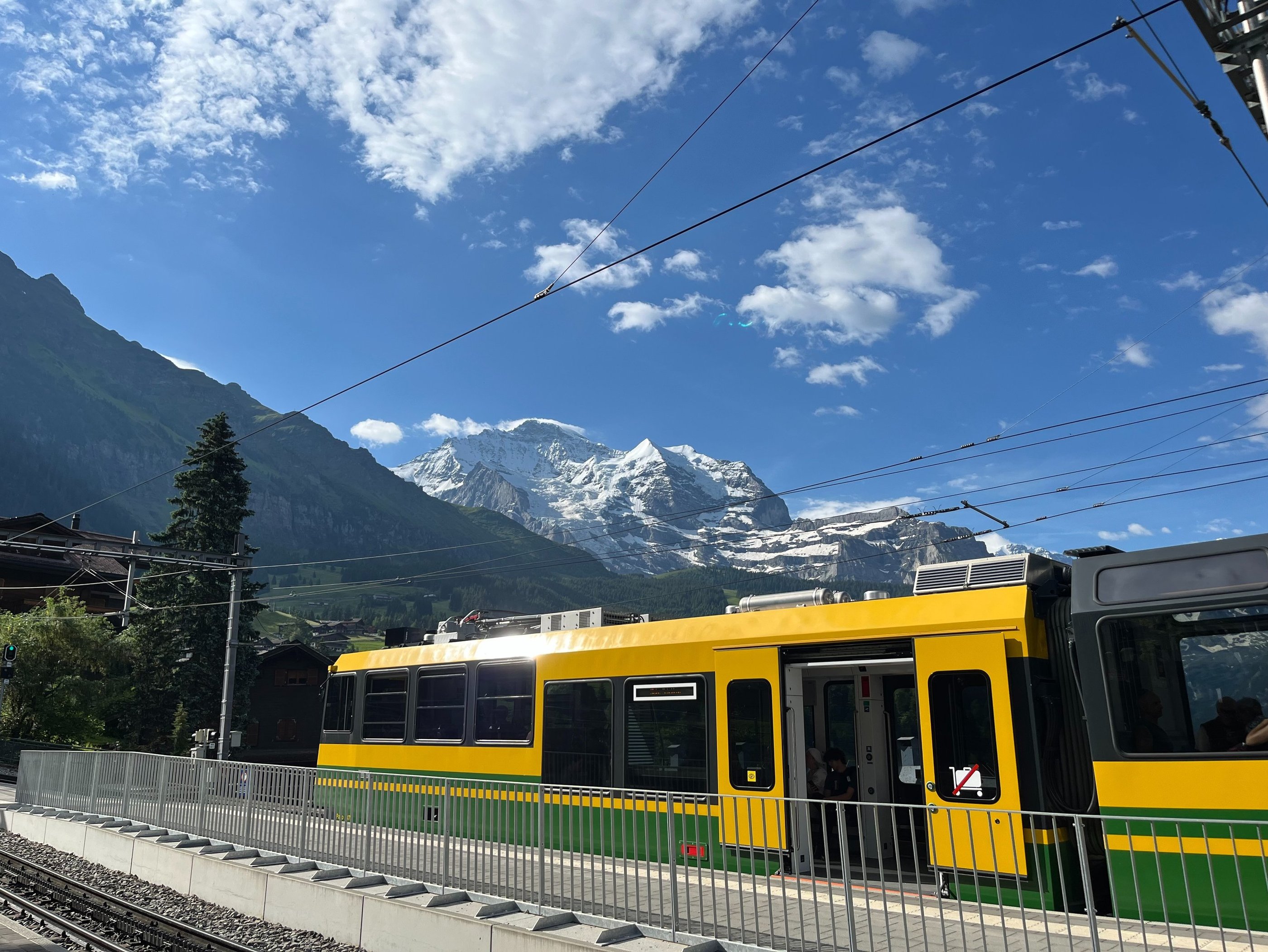 The Wengneralpbahn in Wengen Switzerland
