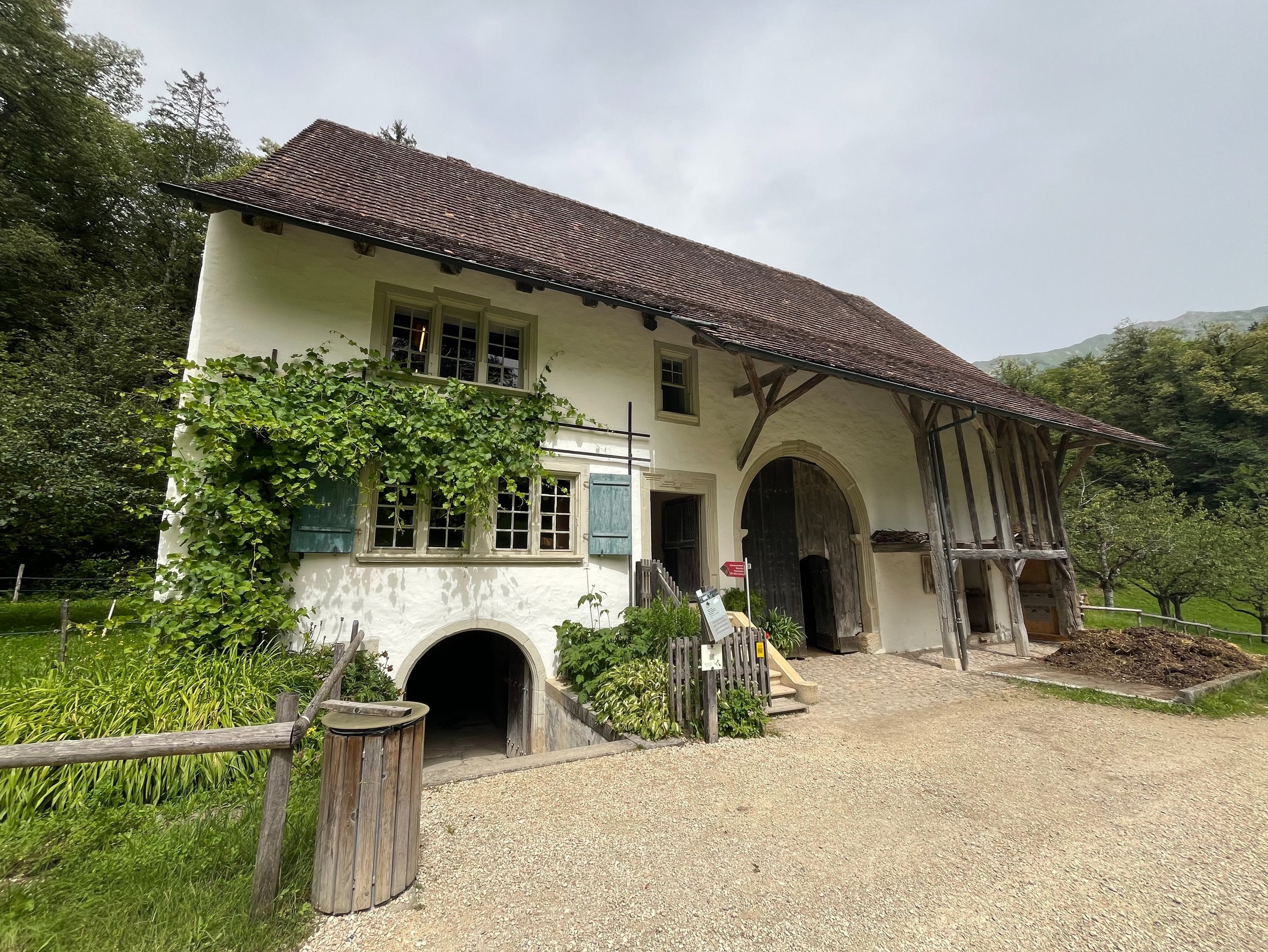 A historic farmhouse at Ballenberg, Switzerland's Open Air Museum