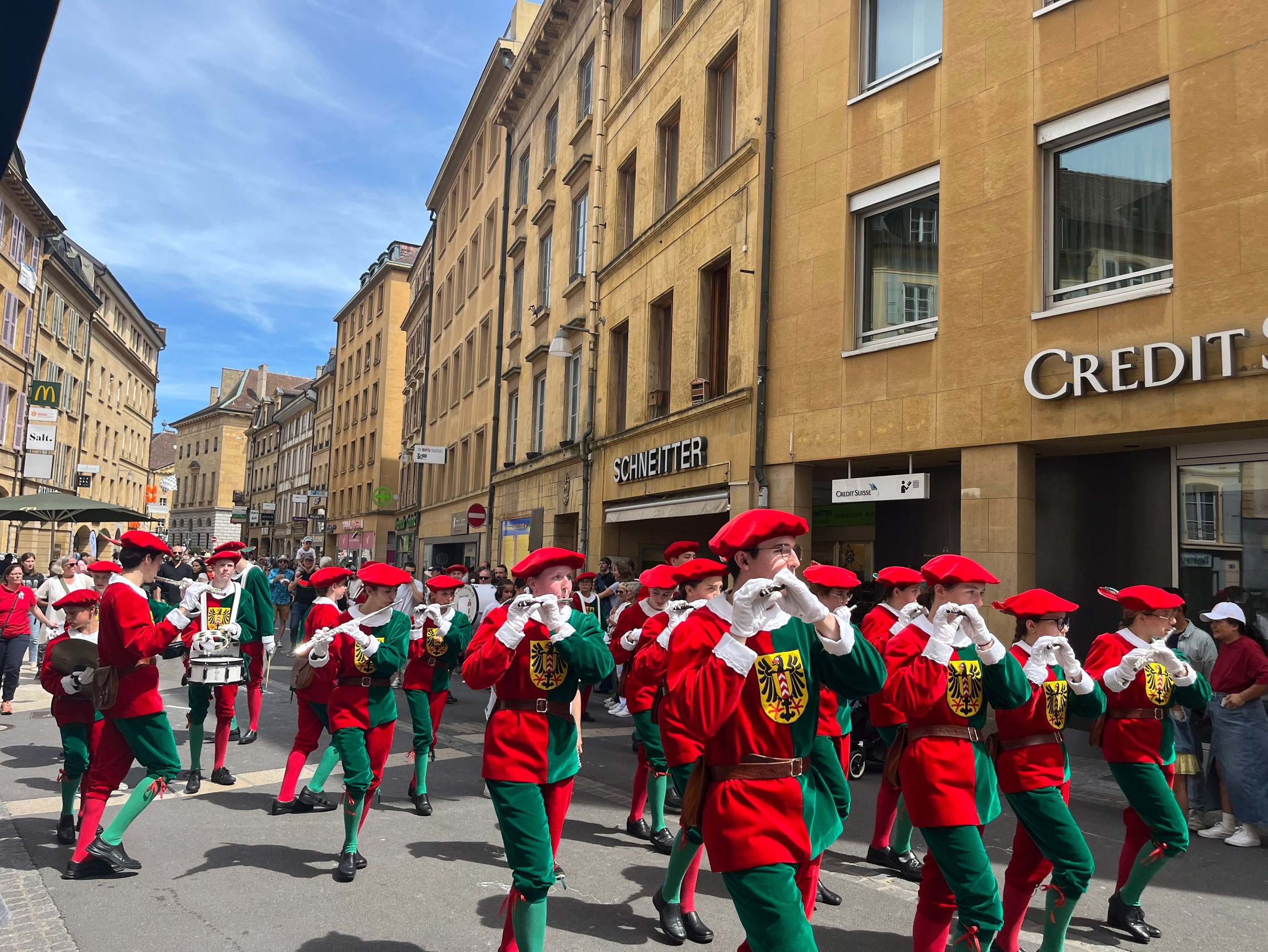 A parade in Neuchâtel Switzerland
