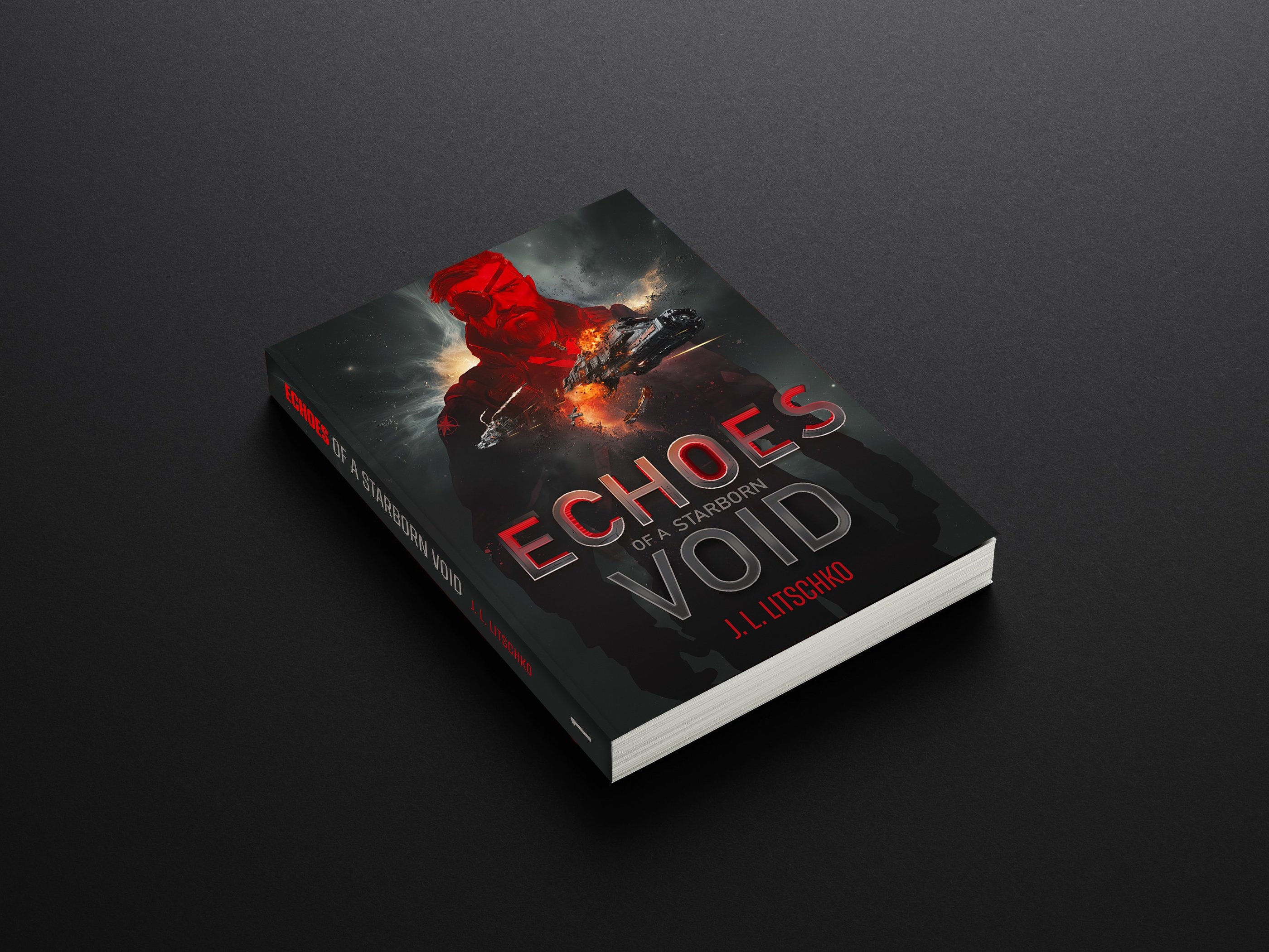 a book cover of a book with a red background