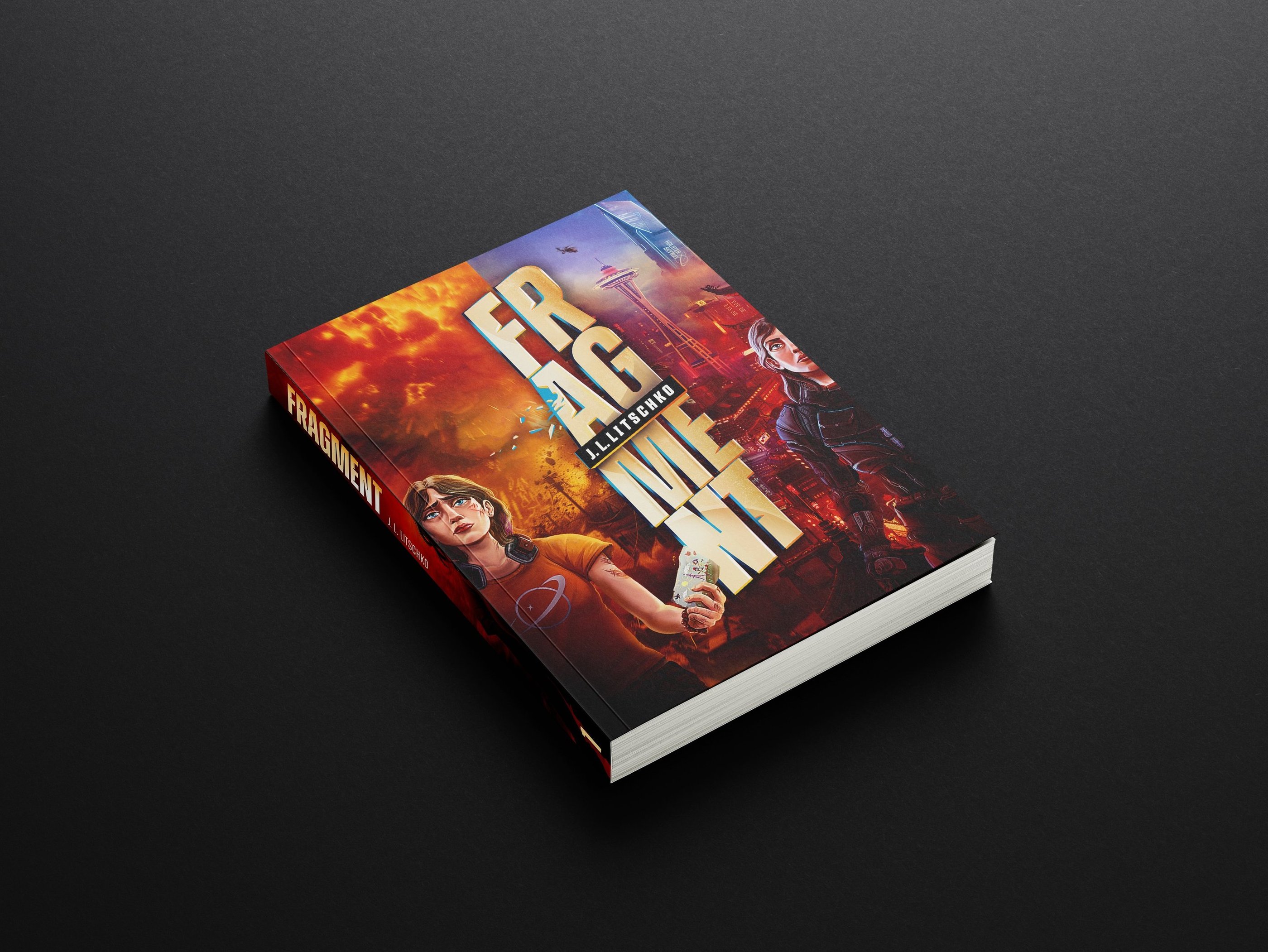 a book cover of a scifi book Fragment