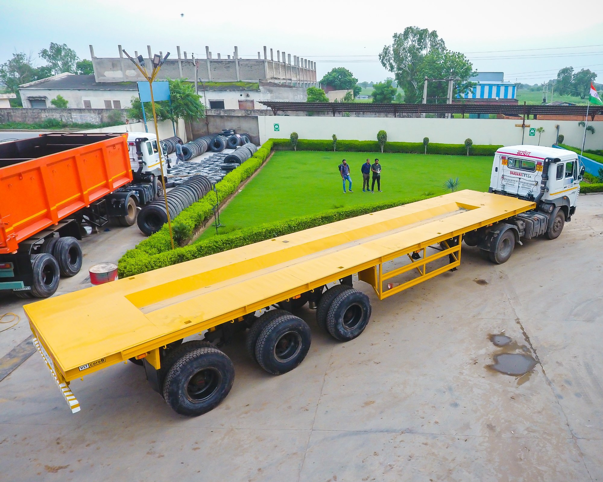 MS Engg Works Flatbed Trailer – ideal for oversized and coil cargo.