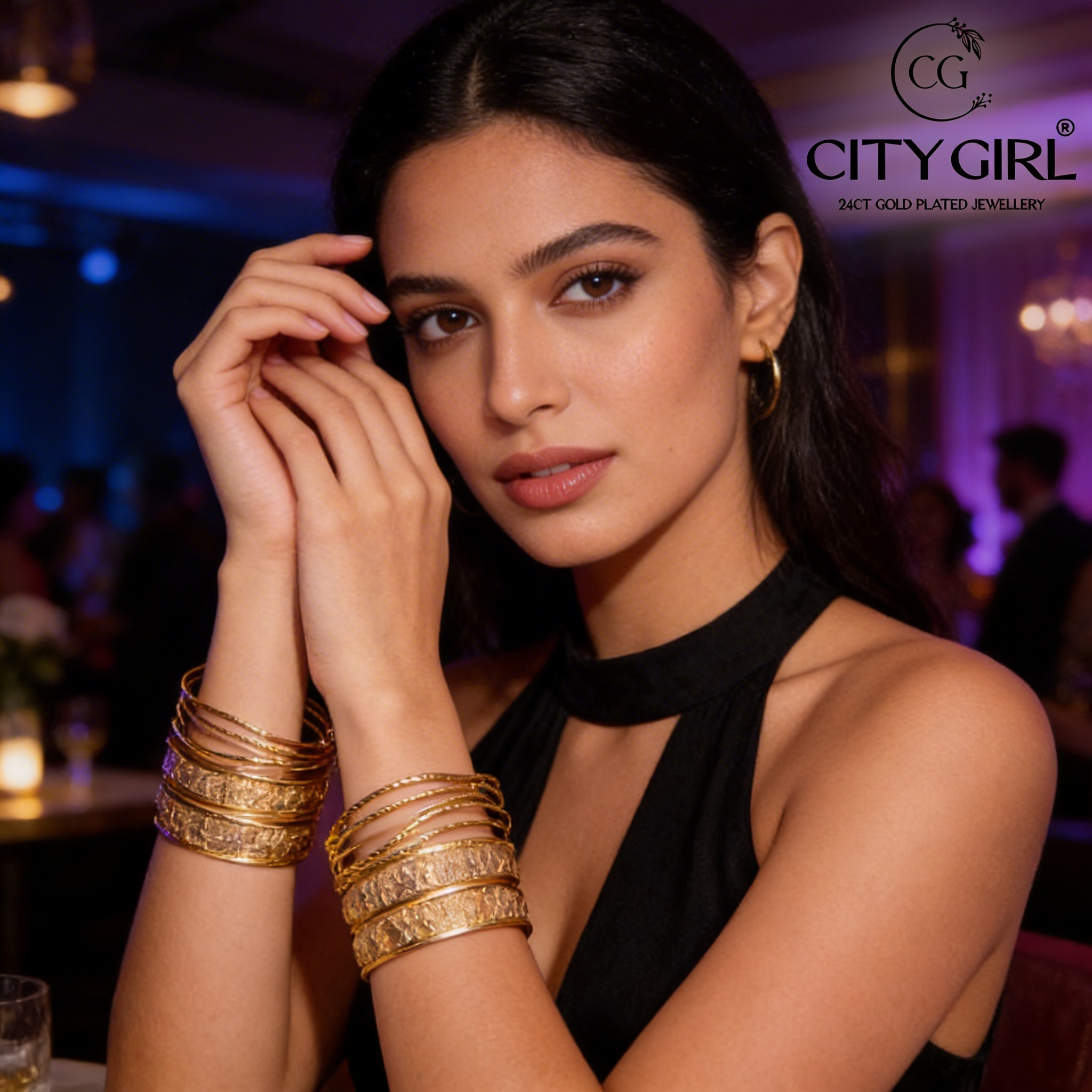 Gold plated bangle set with intricate design — Kolkata artisan jewellery