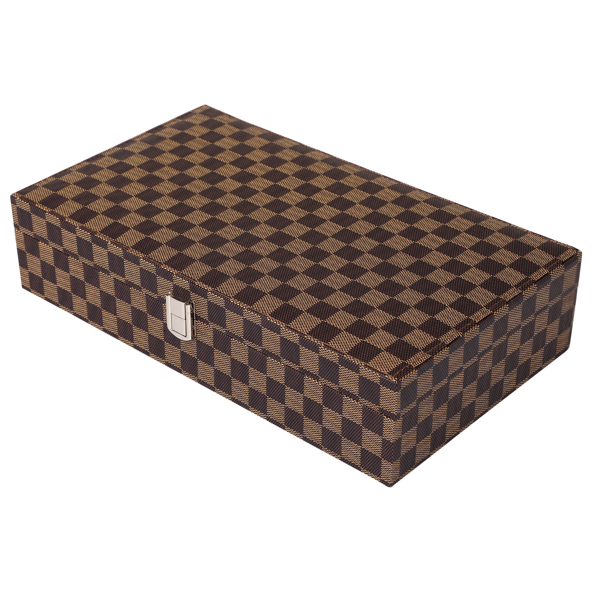Fonsie Watch box brown check