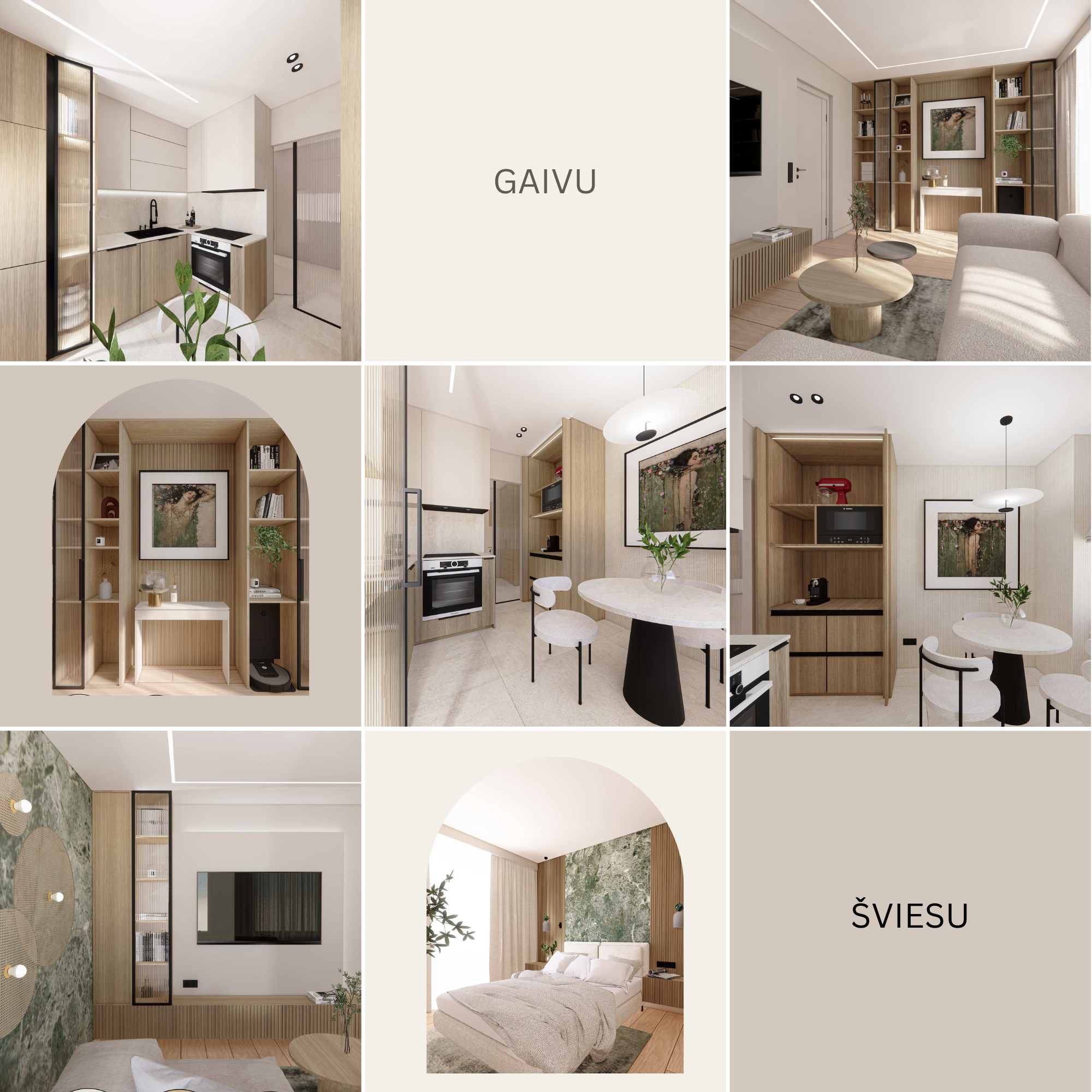 interjero dizaino techniniai brėžiniai – baldų išdėstymo sprendimai