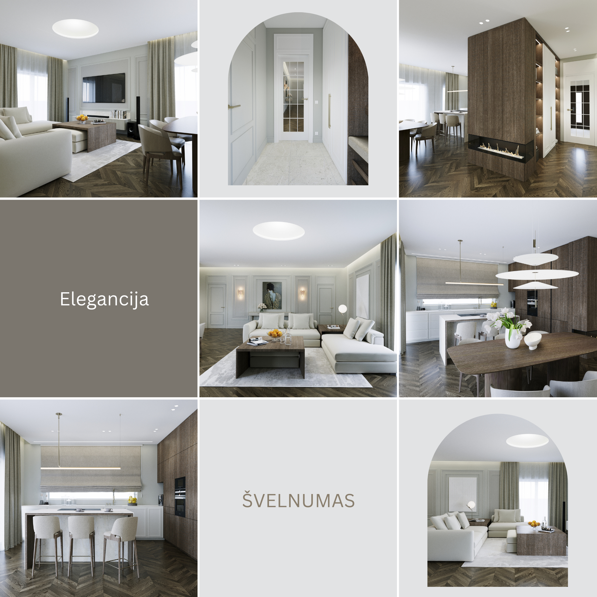 interjero dizaino techniniai brėžiniai – baldų išdėstymo sprendimai