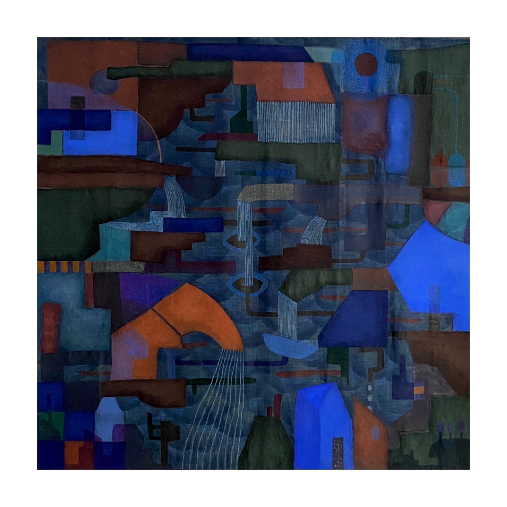 peinture textile grand format tenture