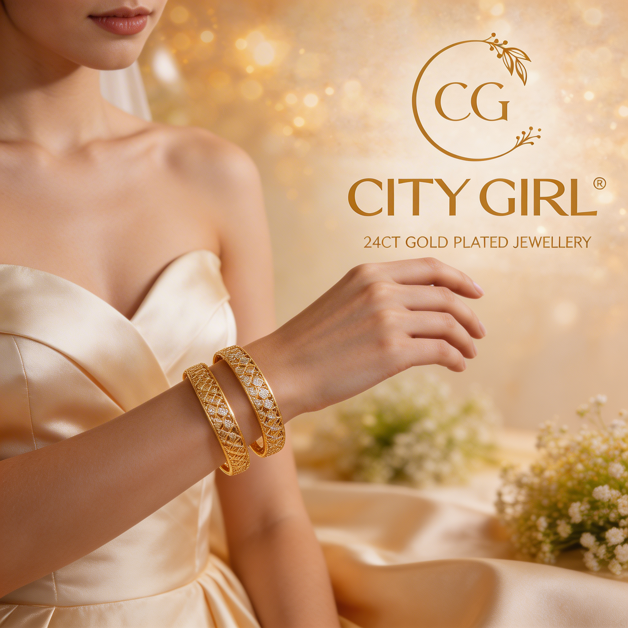 citygoldjewellerybangles.in - 18Carat Gold plated Party wear bangles for women, Party sets with AD