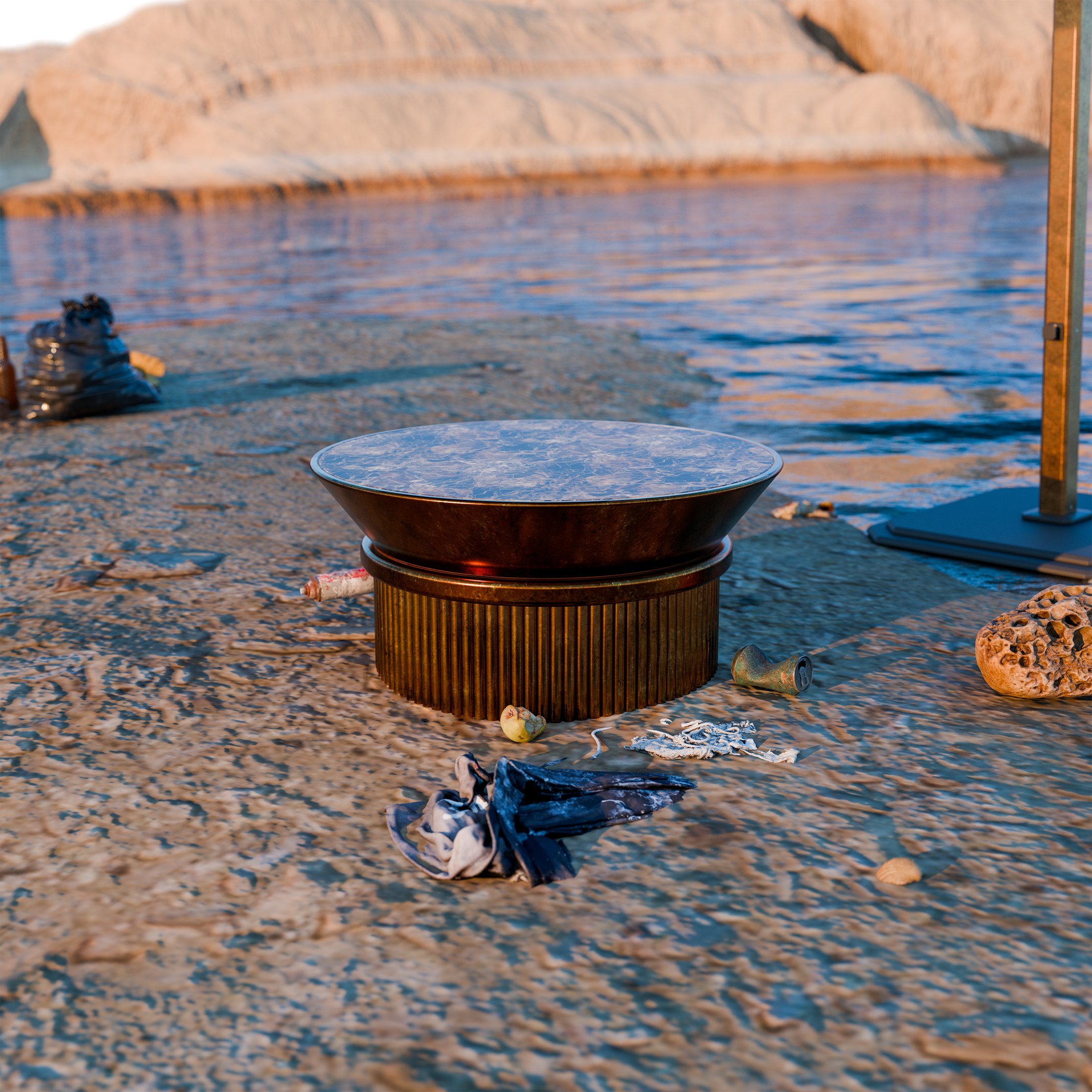 torque coffee table modern industrial furniture circular form sculptural table contemporary living r