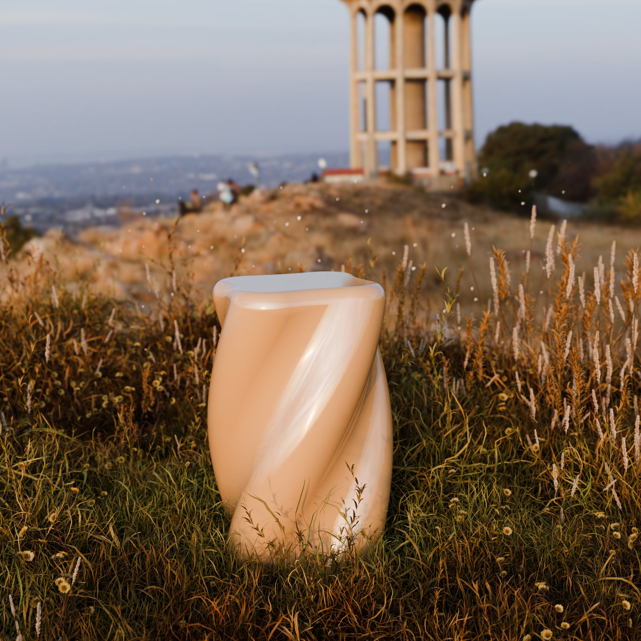 twist drink table modern sculptural side table contemporary furniture design luxury metal table deco