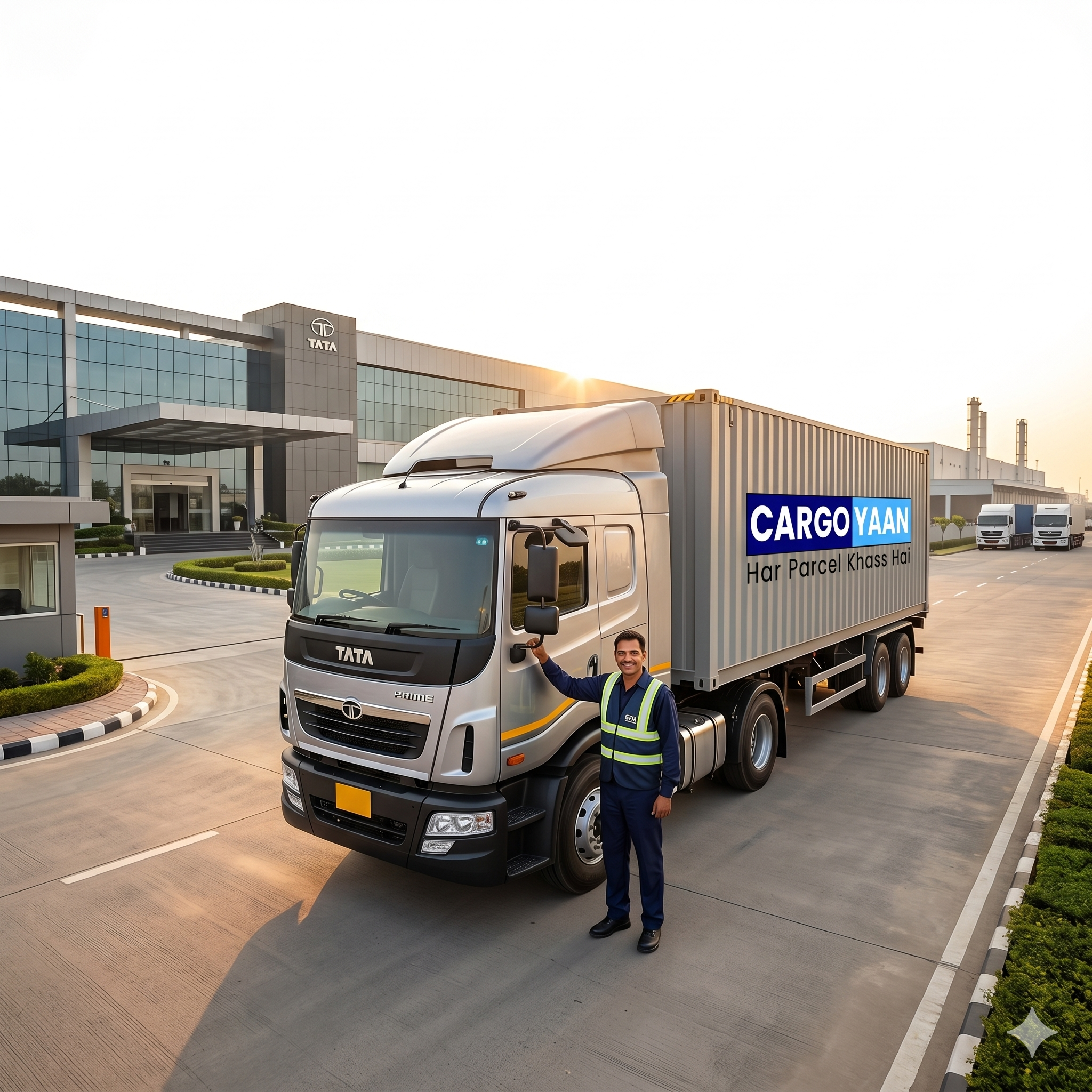 Shows a real, experienced person responsible for the cargo, grounded in a specific industrial locati