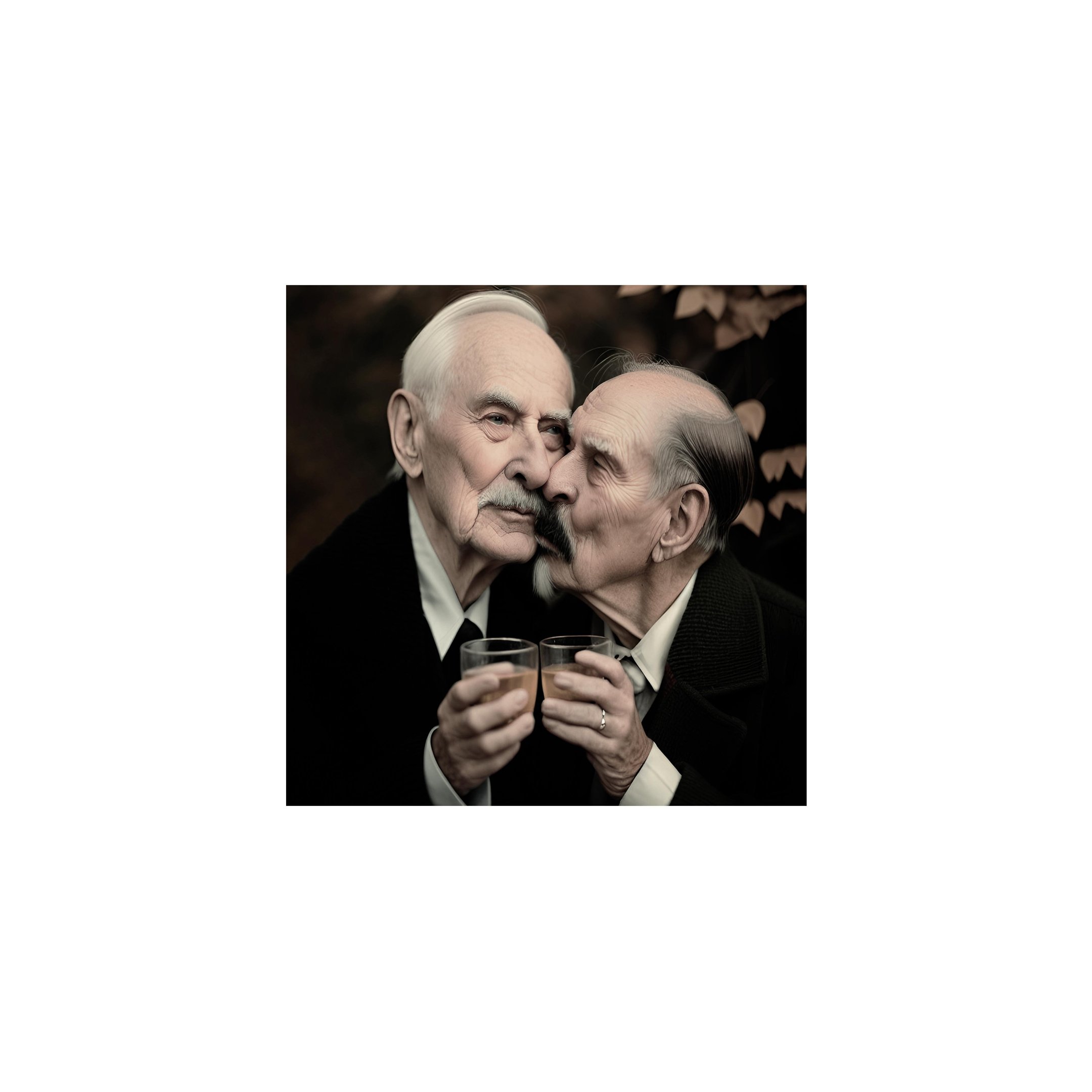 two men are standing next to each other