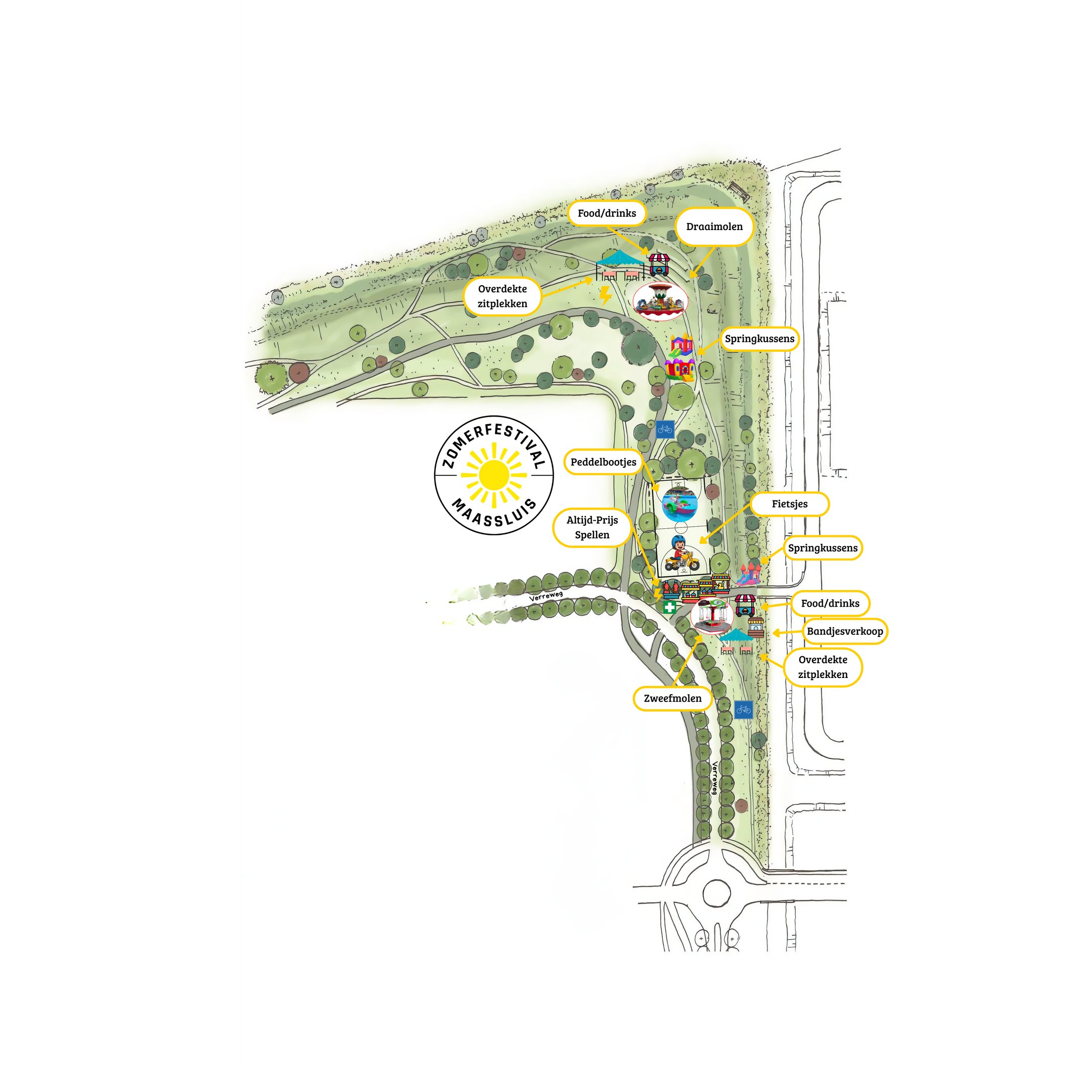 plattegrond festivalterrein zomerfestivalmaassluis