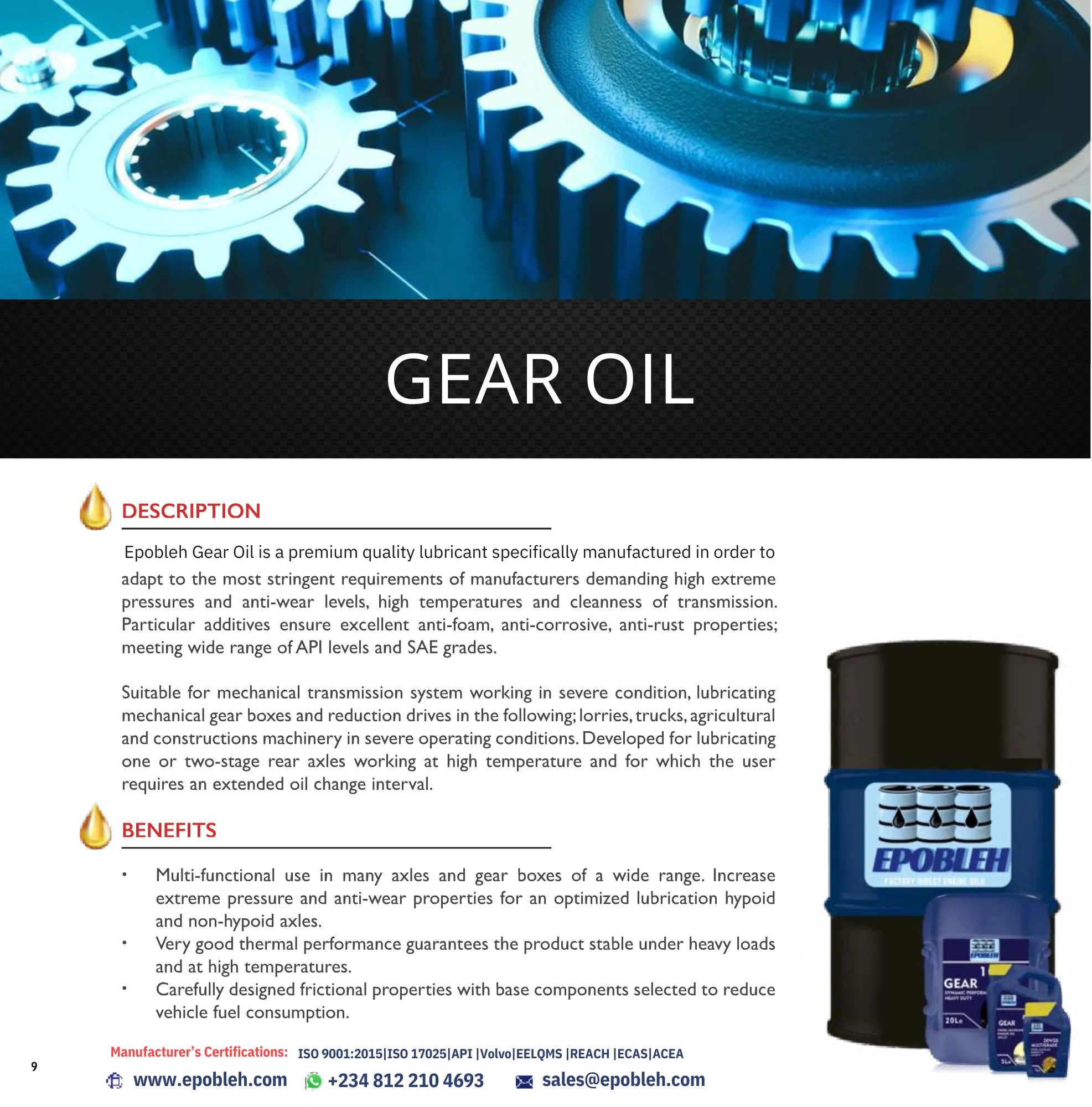 Gear oil wholesale supplier in the UAE