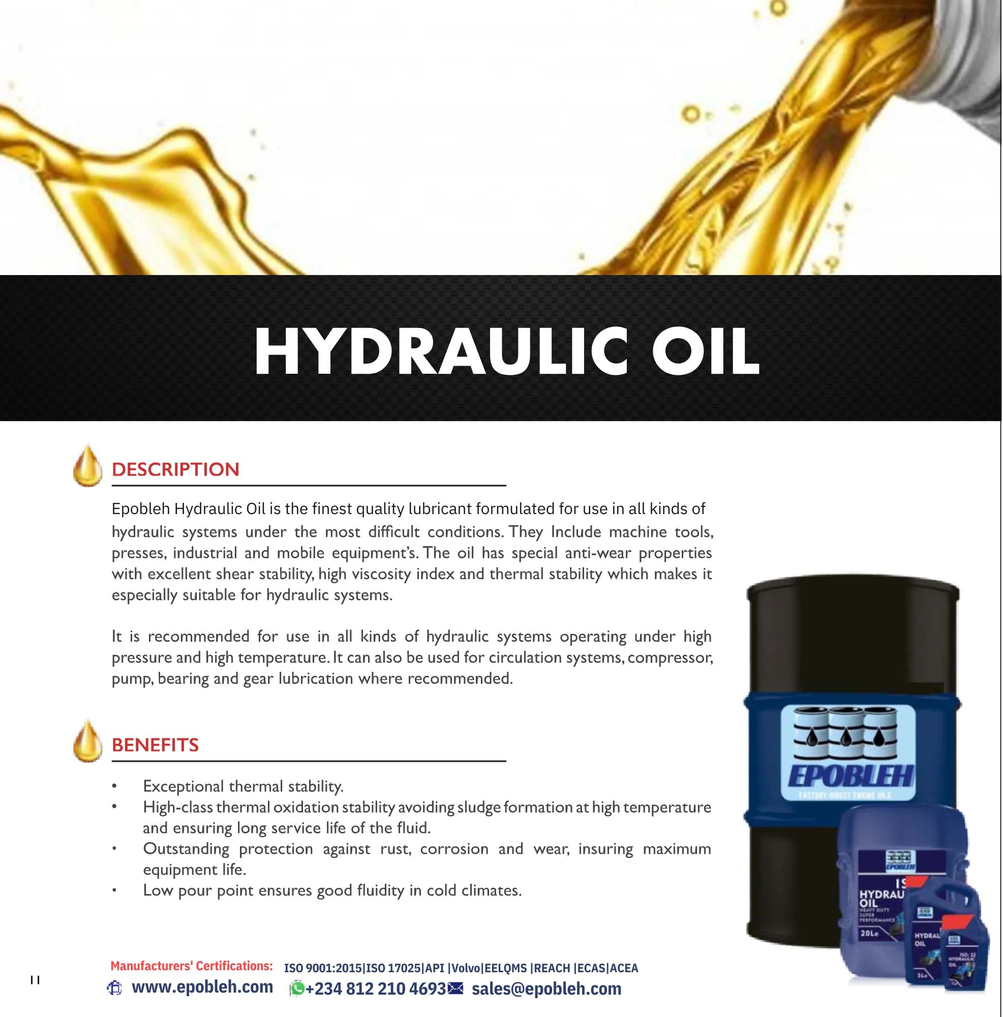 Hydraulic fluid supplier in the UAE