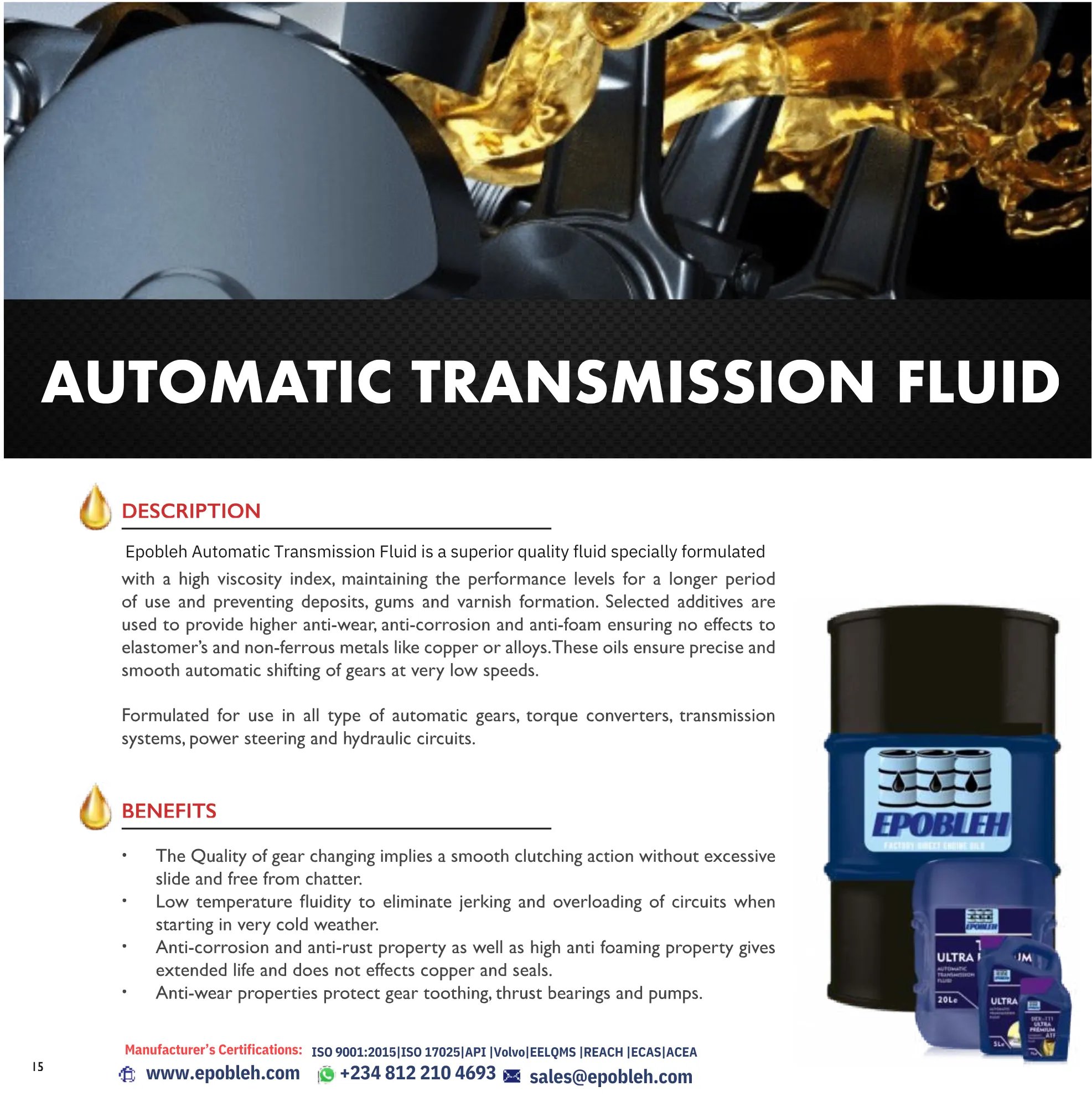 Automatic Transmission Fluid wholesale factory-direct price