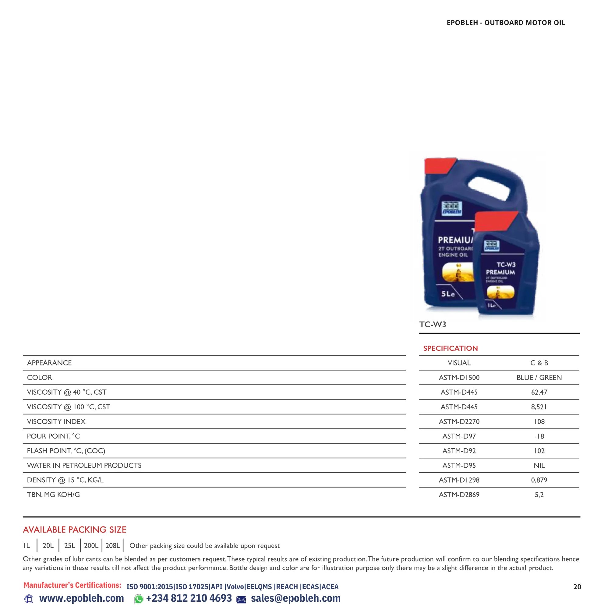 Best outboard motor oil manufacturer and supplier in the UAE