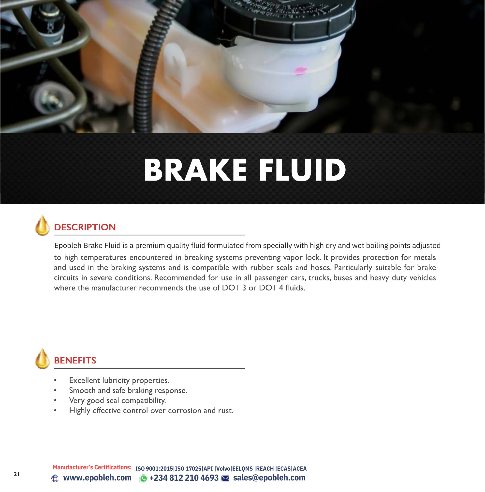 Wholesale brake fluid in the UAE