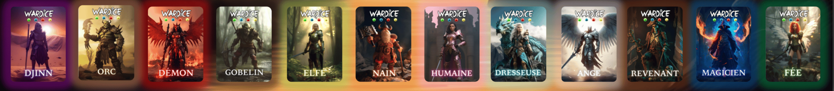 Les personnages du jeu wardice
