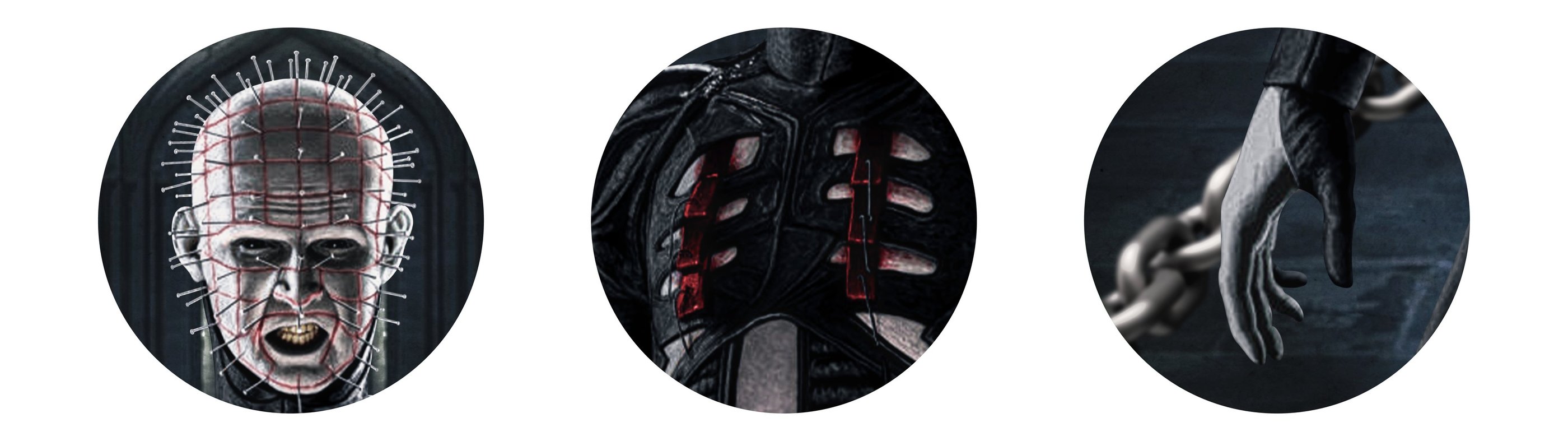 Detalles del fotomontaje de la película Hellraiser Pinhead