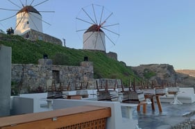 The famous windmills of Mykonos