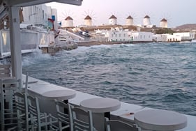 The famous windmills of Mykonos