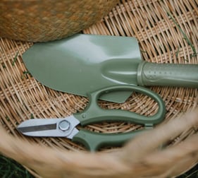 Sage green garden pruning shears