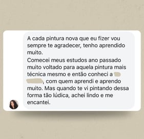 depoimento de aluna