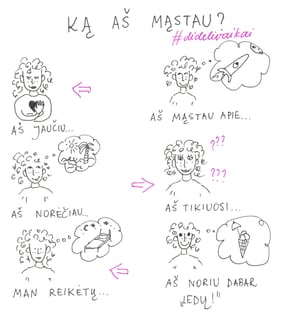 mergaitės ir jų mintys
