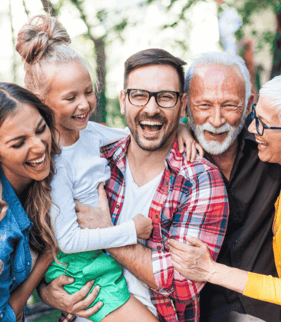grande famille en sécurité