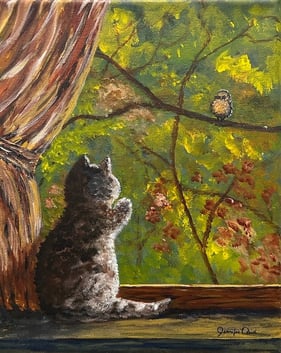 Let's Be Friends, 2025, Acrylic on canvas, 10 x 8 inches  $140  SOLD